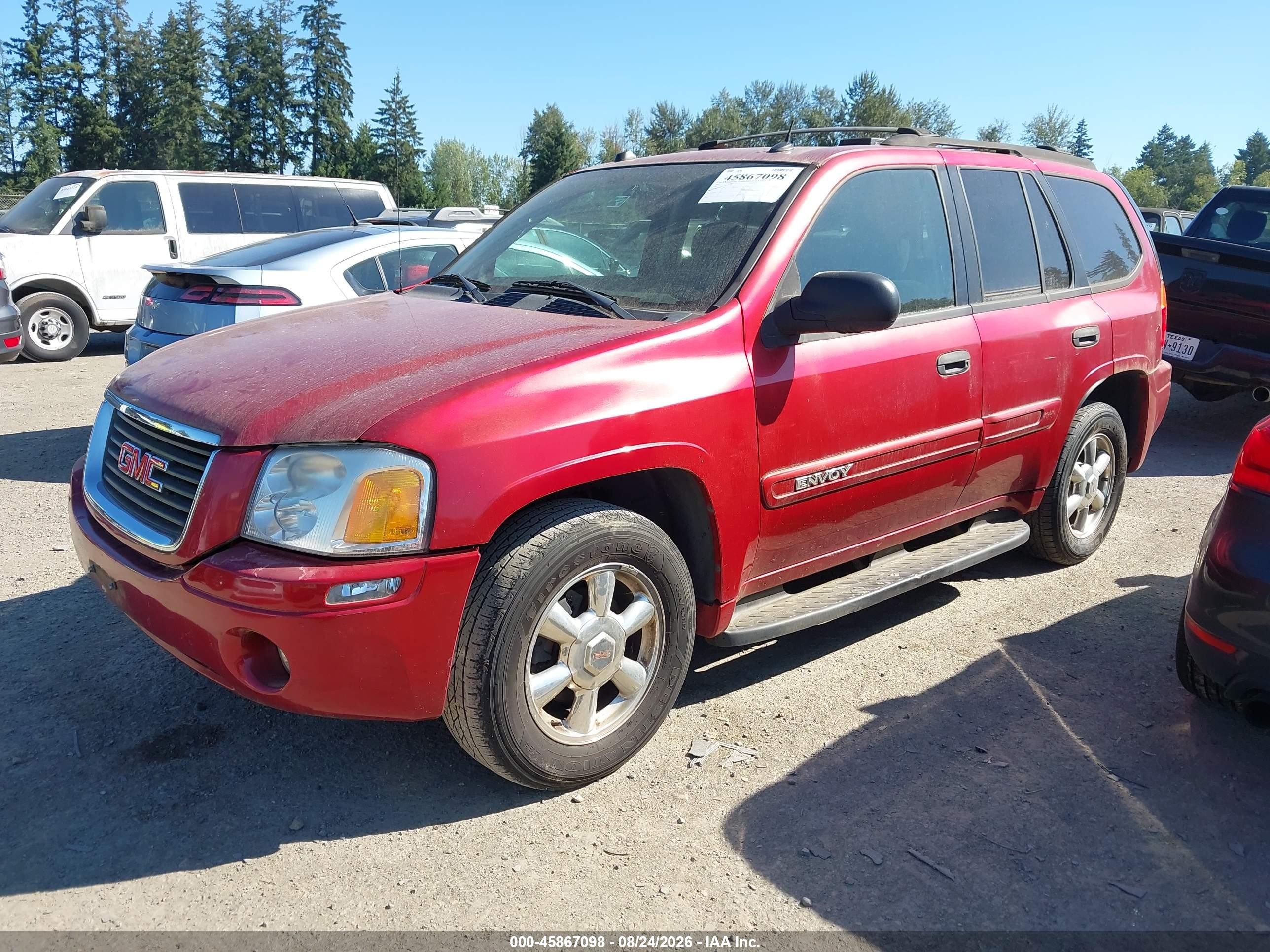 2005 Gmc Envoy Sle Red vin: 1GKDT13S052169415