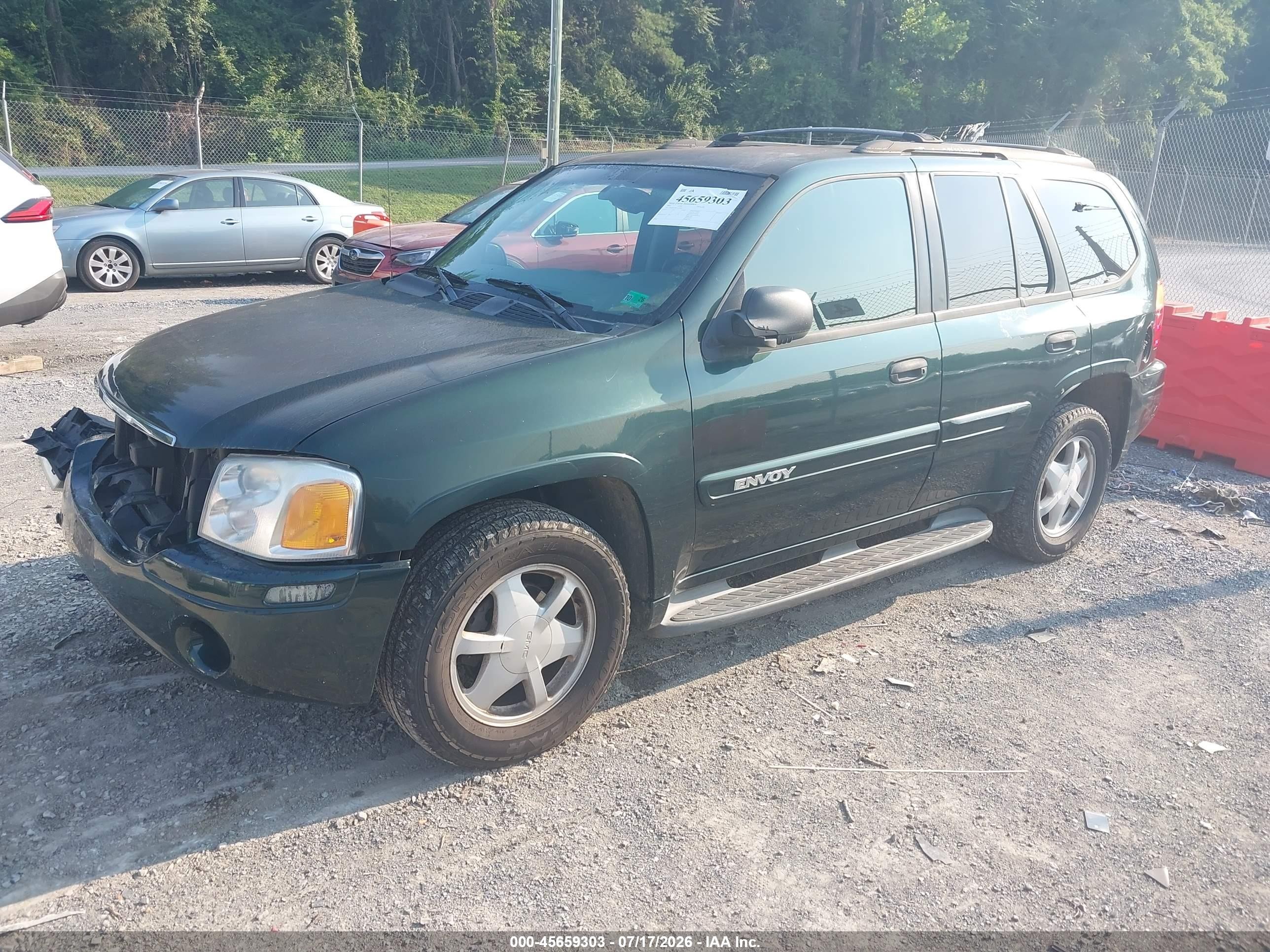2003 Gmc Envoy Sle Green vin: 1GKDT13S232278049