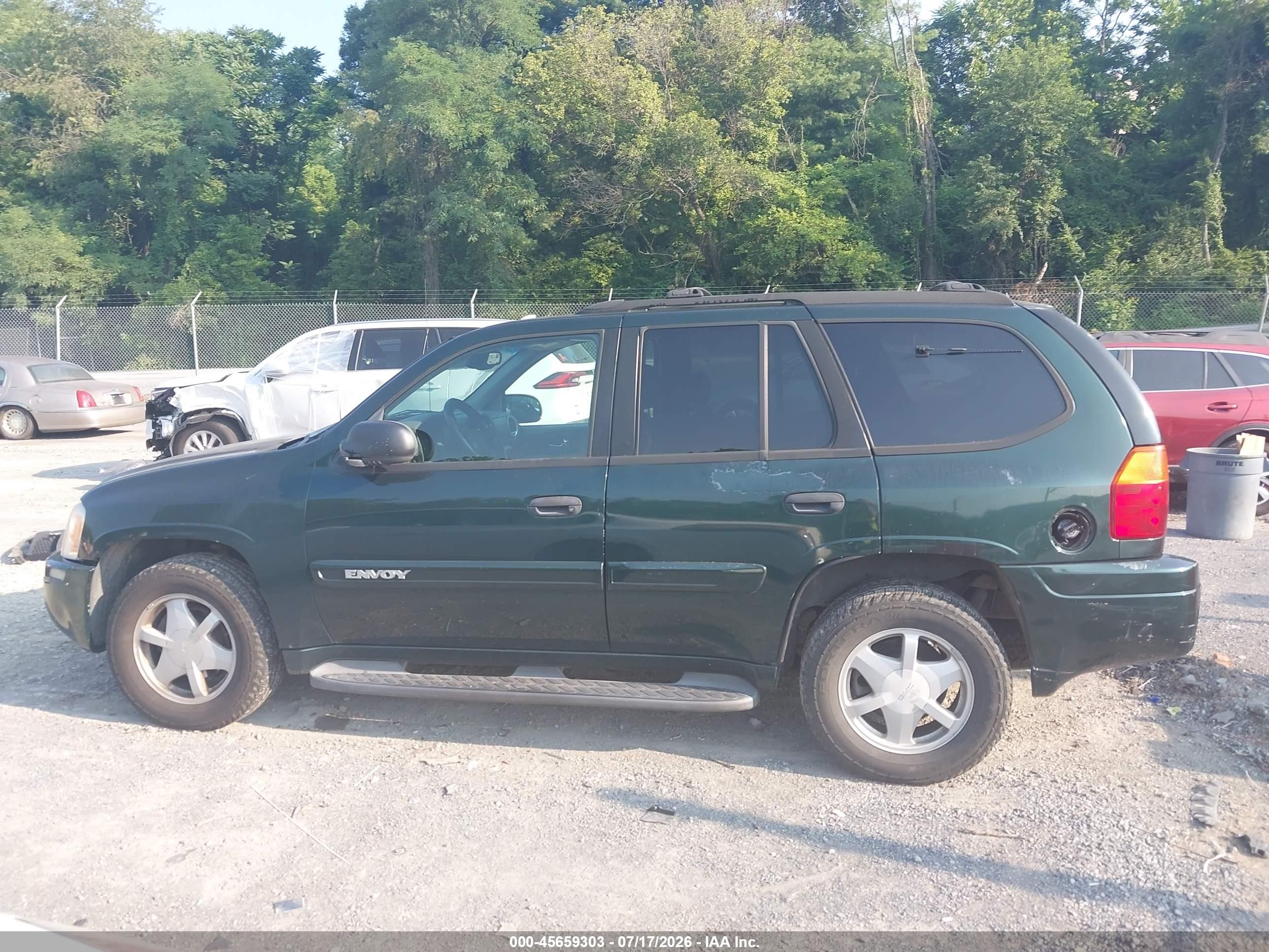 2003 Gmc Envoy Sle Green vin: 1GKDT13S232278049
