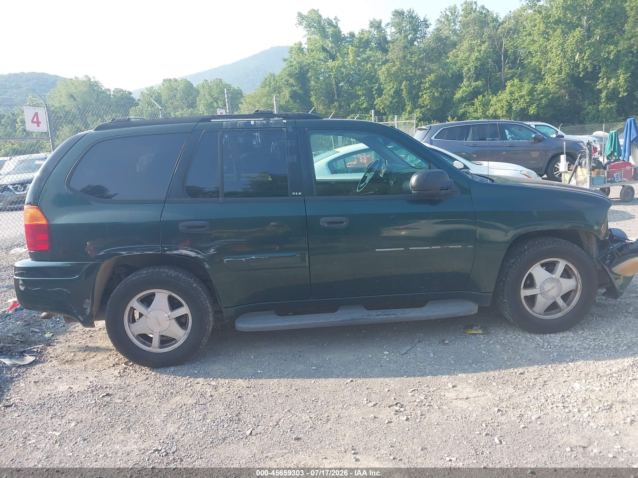 2003 Gmc Envoy Sle Green vin: 1GKDT13S232278049