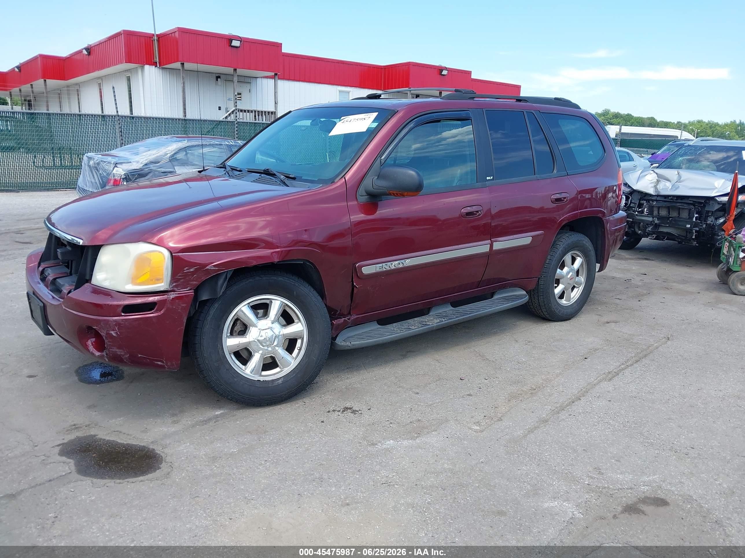 2003 Gmc Envoy Slt Burgundy vin: 1GKDT13S232348424