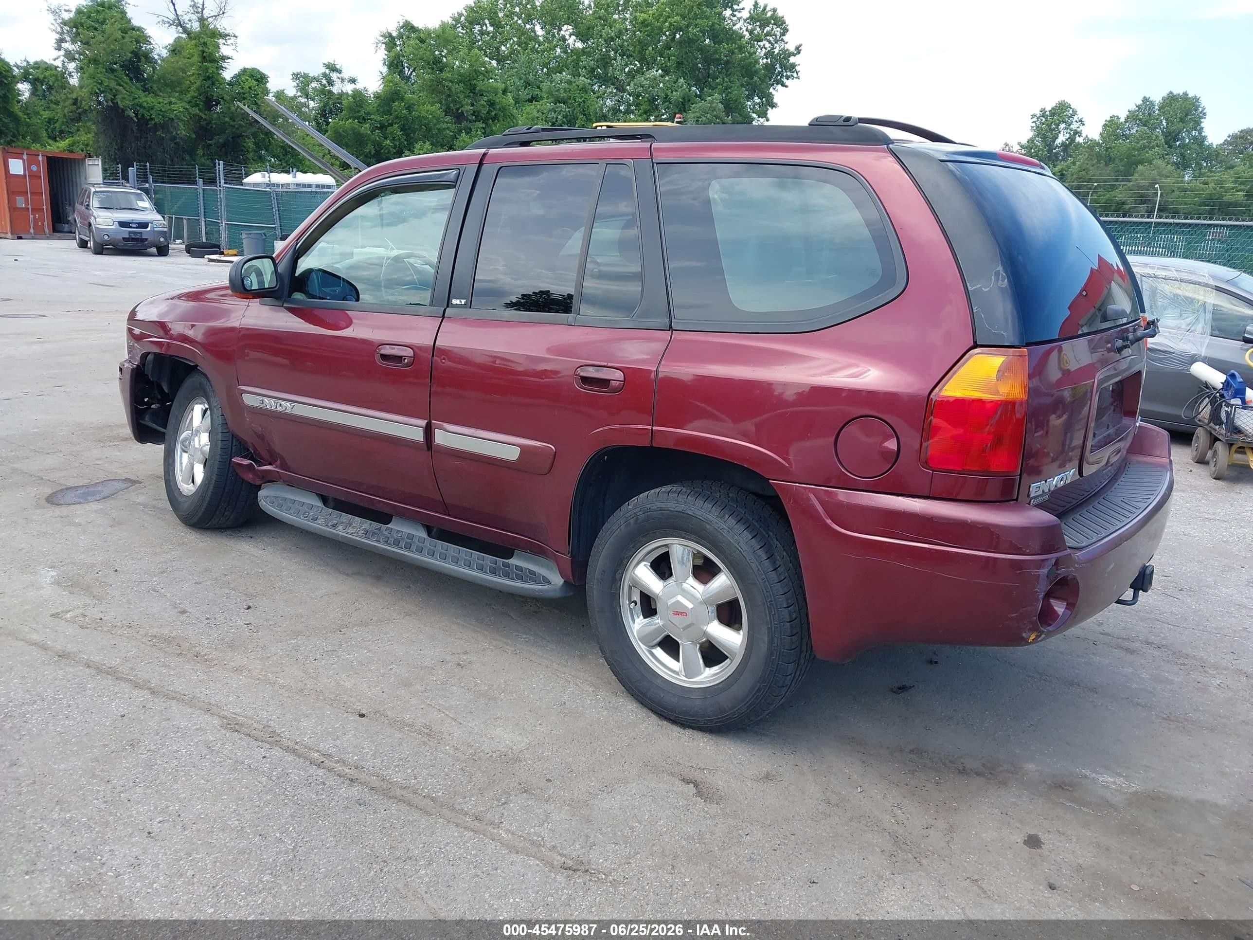 2003 Gmc Envoy Slt Burgundy vin: 1GKDT13S232348424