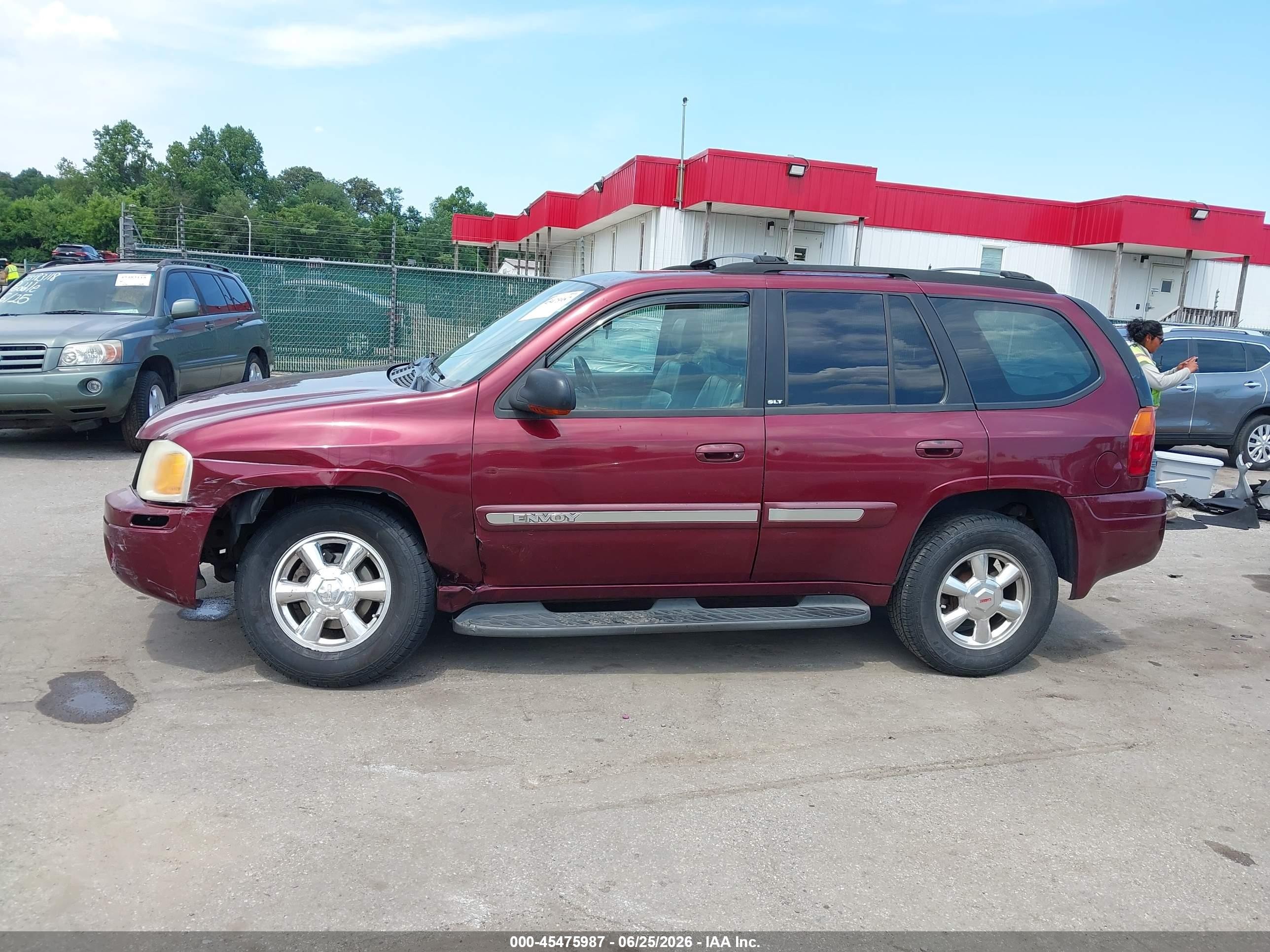 2003 Gmc Envoy Slt Burgundy vin: 1GKDT13S232348424