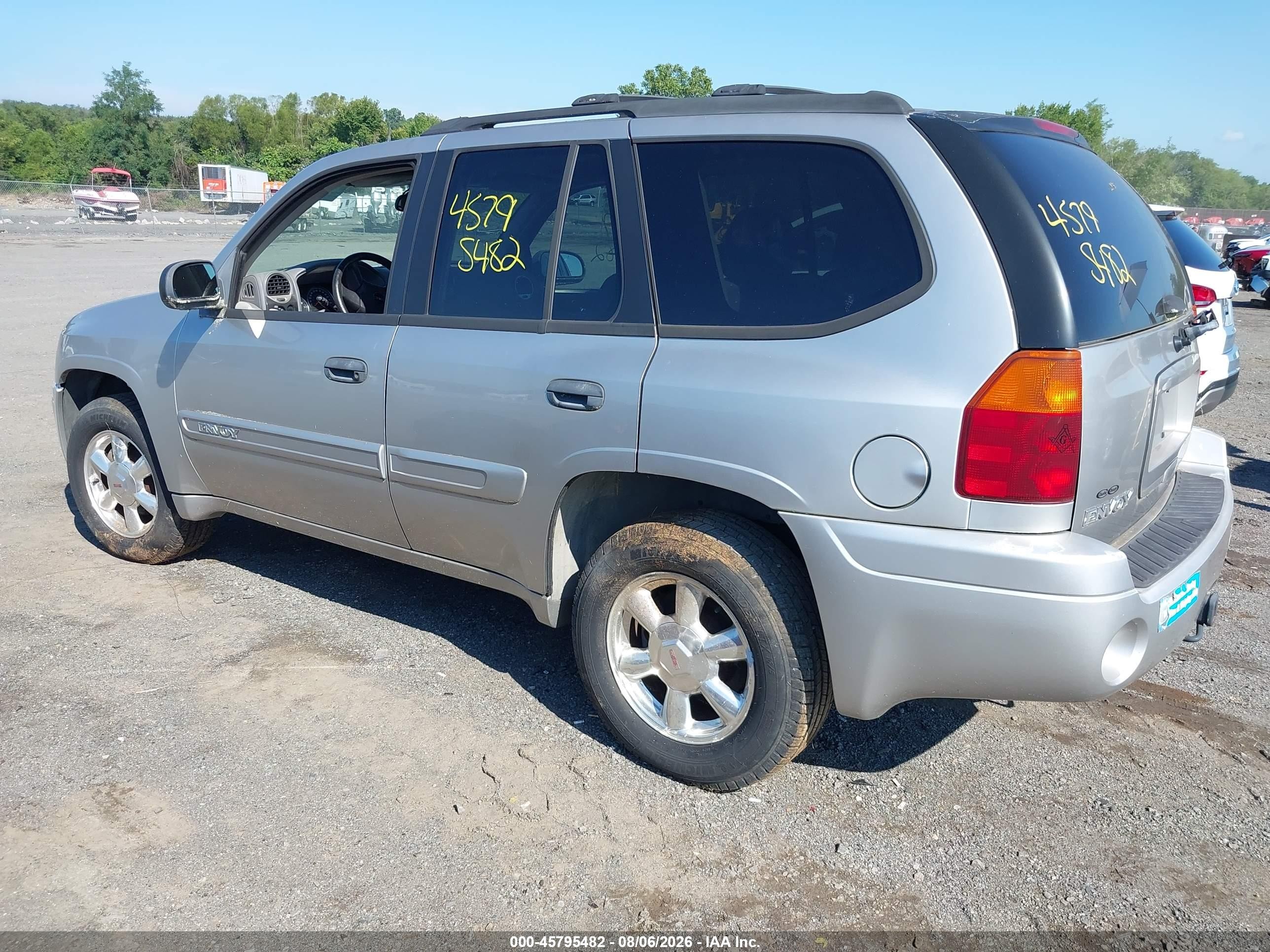 2005 Gmc Envoy Sle Silver vin: 1GKDT13S252208666