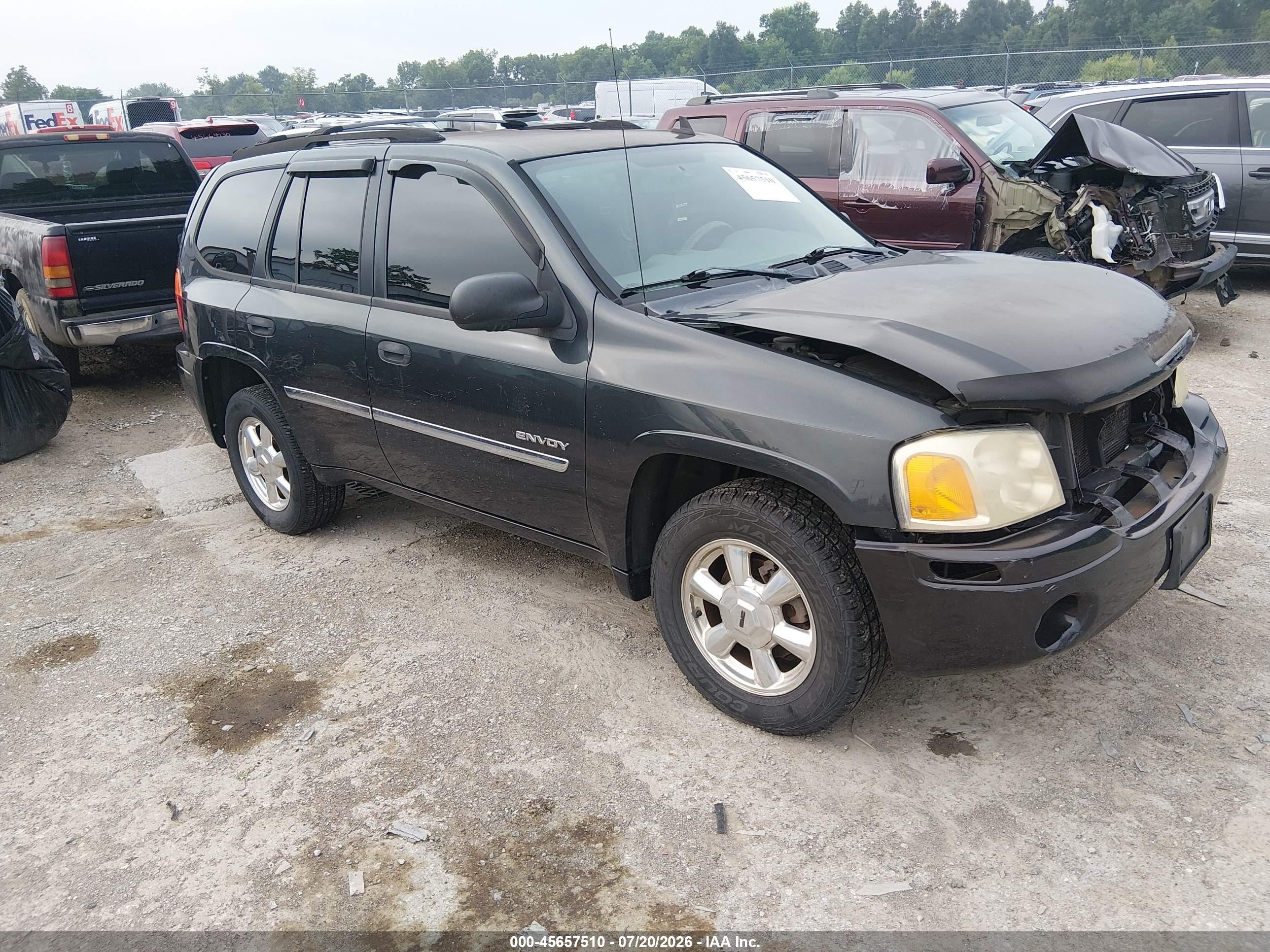 2006 Gmc Envoy Sle Gray vin: 1GKDT13S262247193