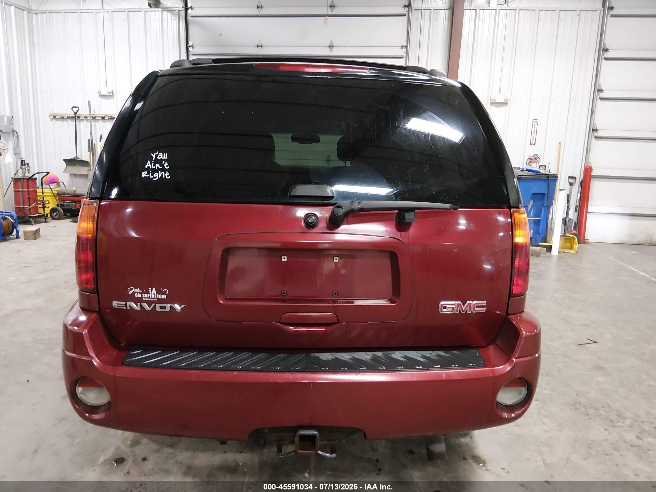 2007 Gmc Envoy Sle Commercial Maroon vin: 1GKDT13S272298758