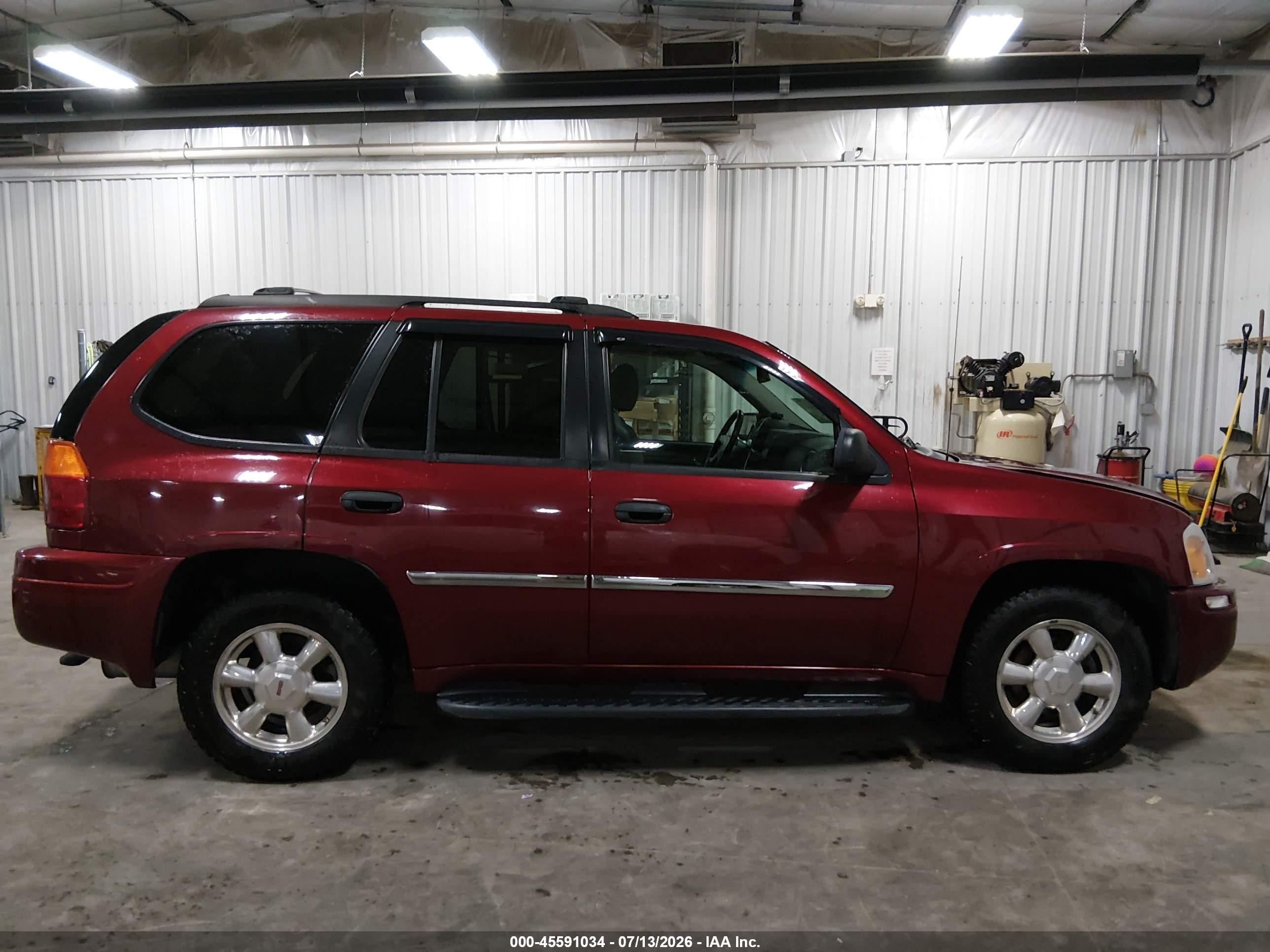 2007 Gmc Envoy Sle Commercial Maroon vin: 1GKDT13S272298758