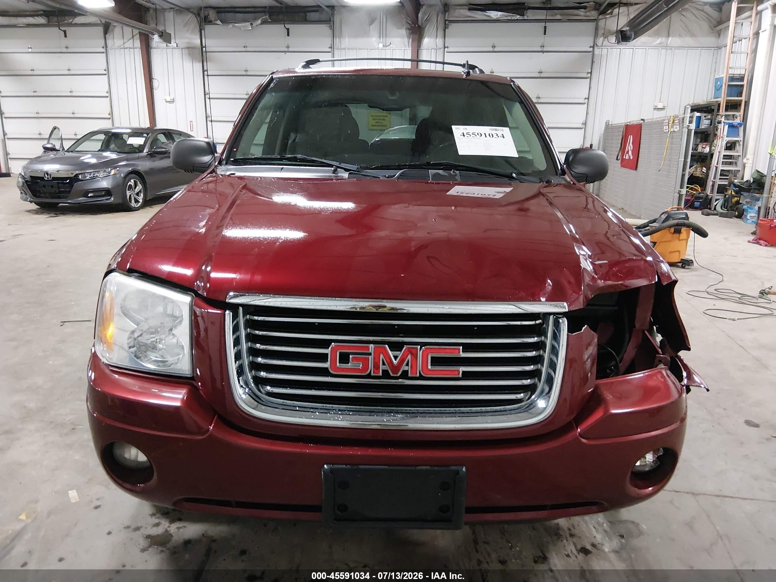 2007 Gmc Envoy Sle Commercial Maroon vin: 1GKDT13S272298758