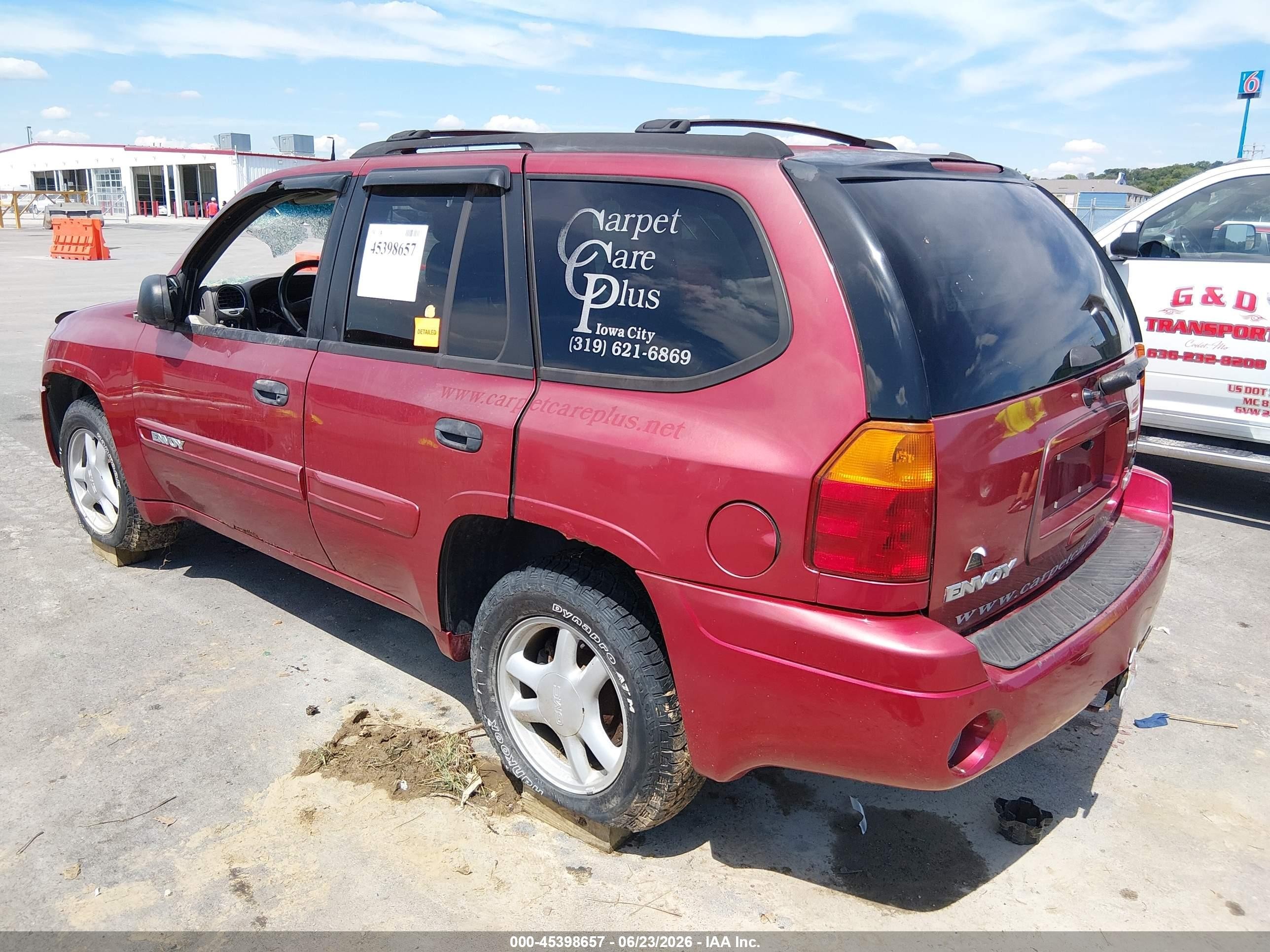 2004 Gmc Envoy Sle Red vin: 1GKDT13S342253971