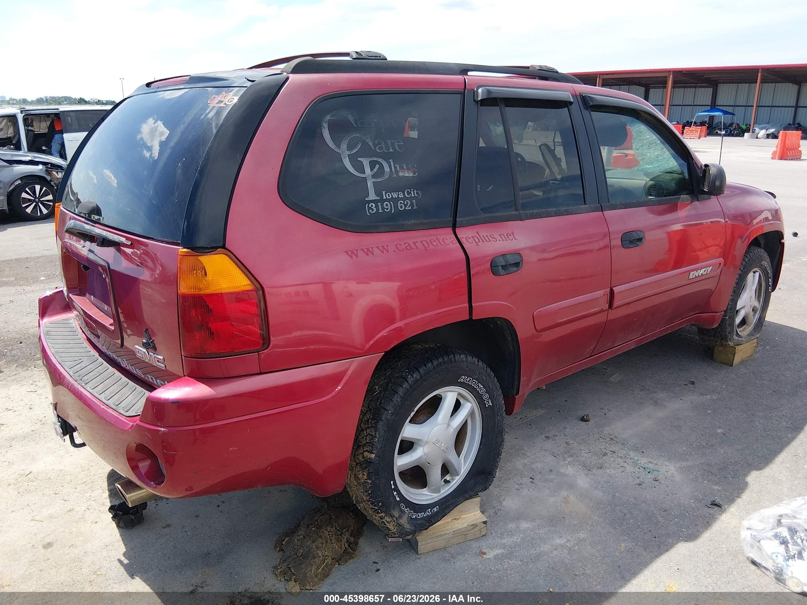 2004 Gmc Envoy Sle Red vin: 1GKDT13S342253971