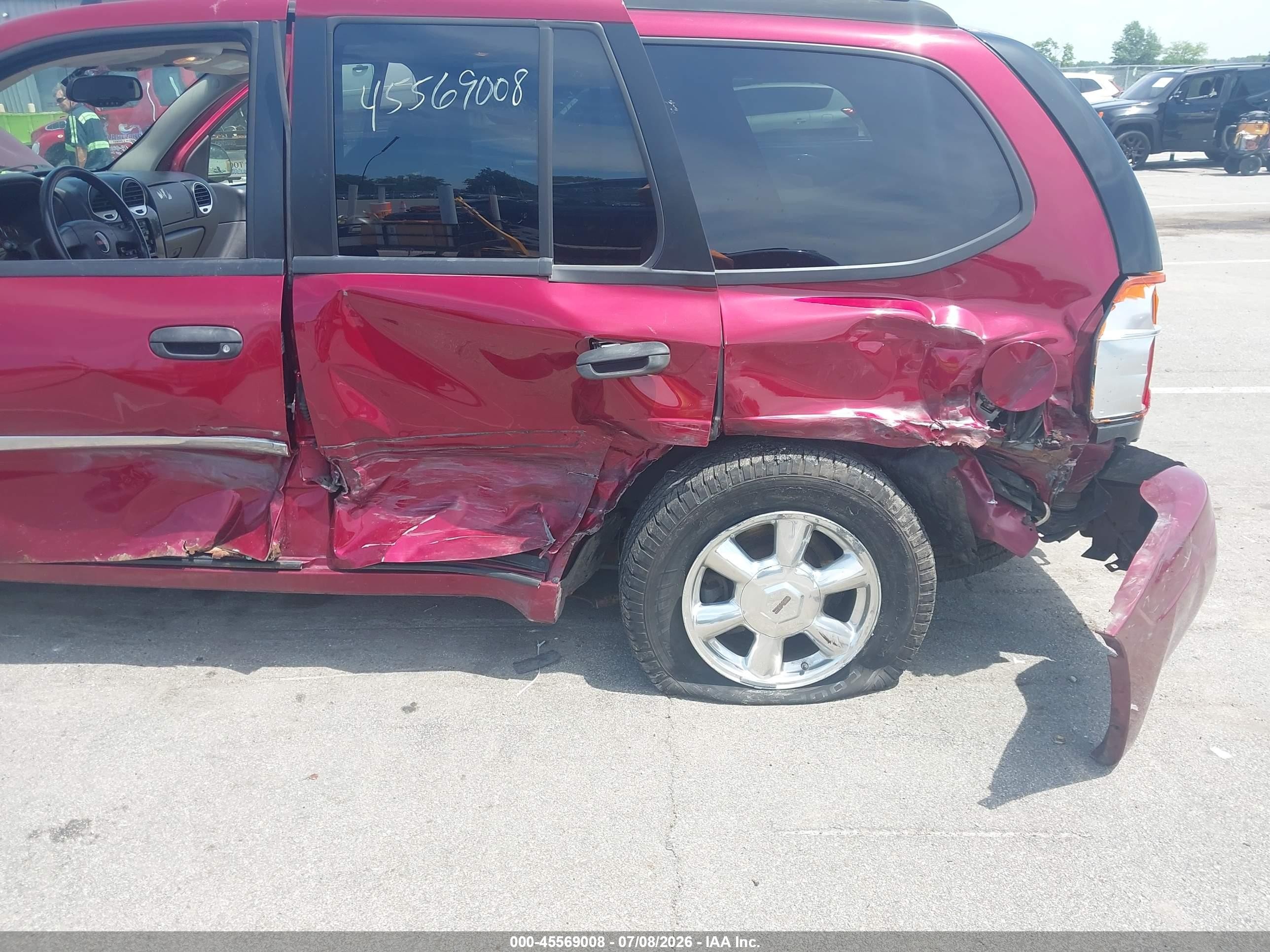 2007 Gmc Envoy Sle Commercial Burgundy vin: 1GKDT13S372159139