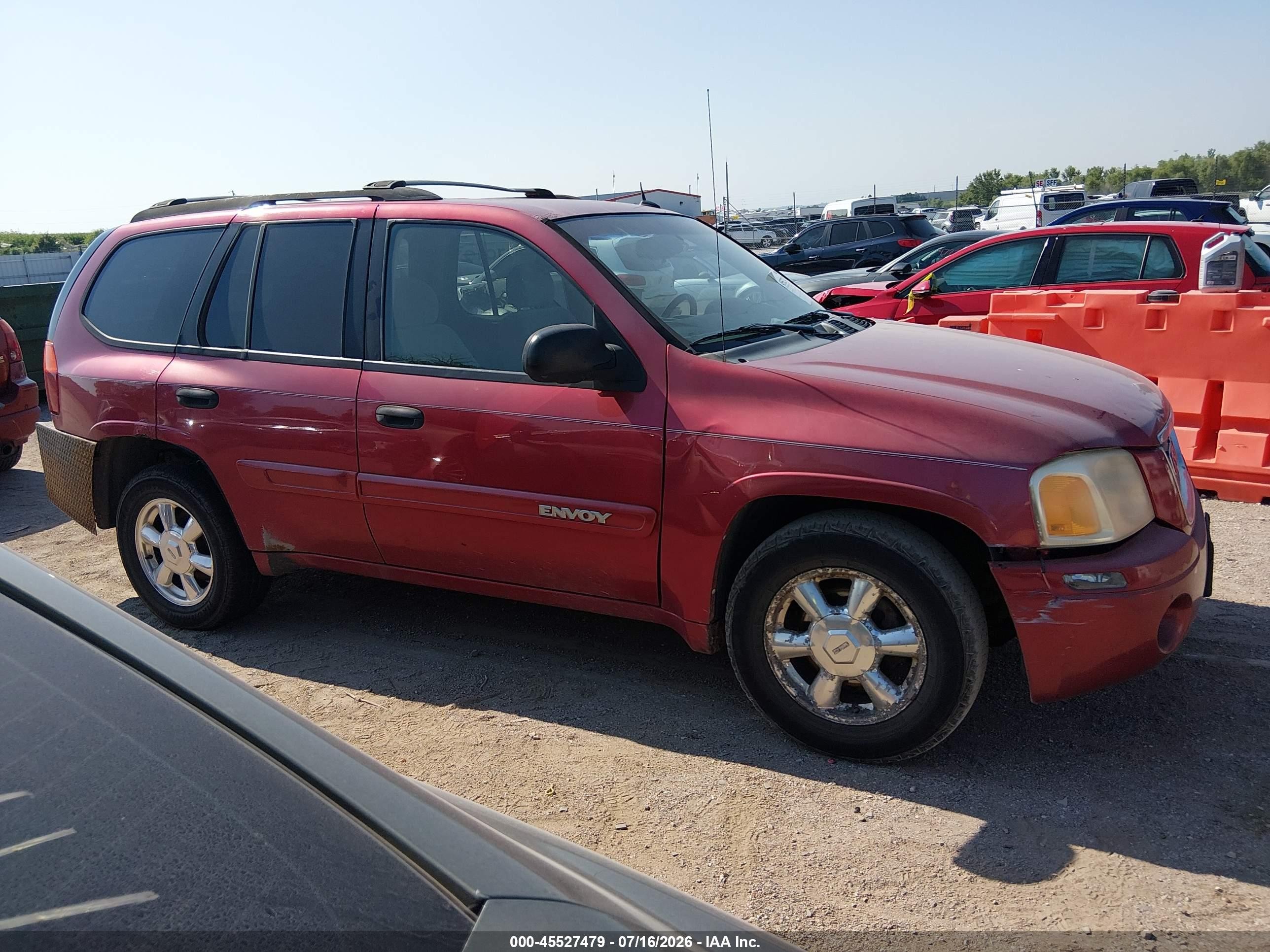 2005 Gmc Envoy Sle Maroon vin: 1GKDT13S452290898