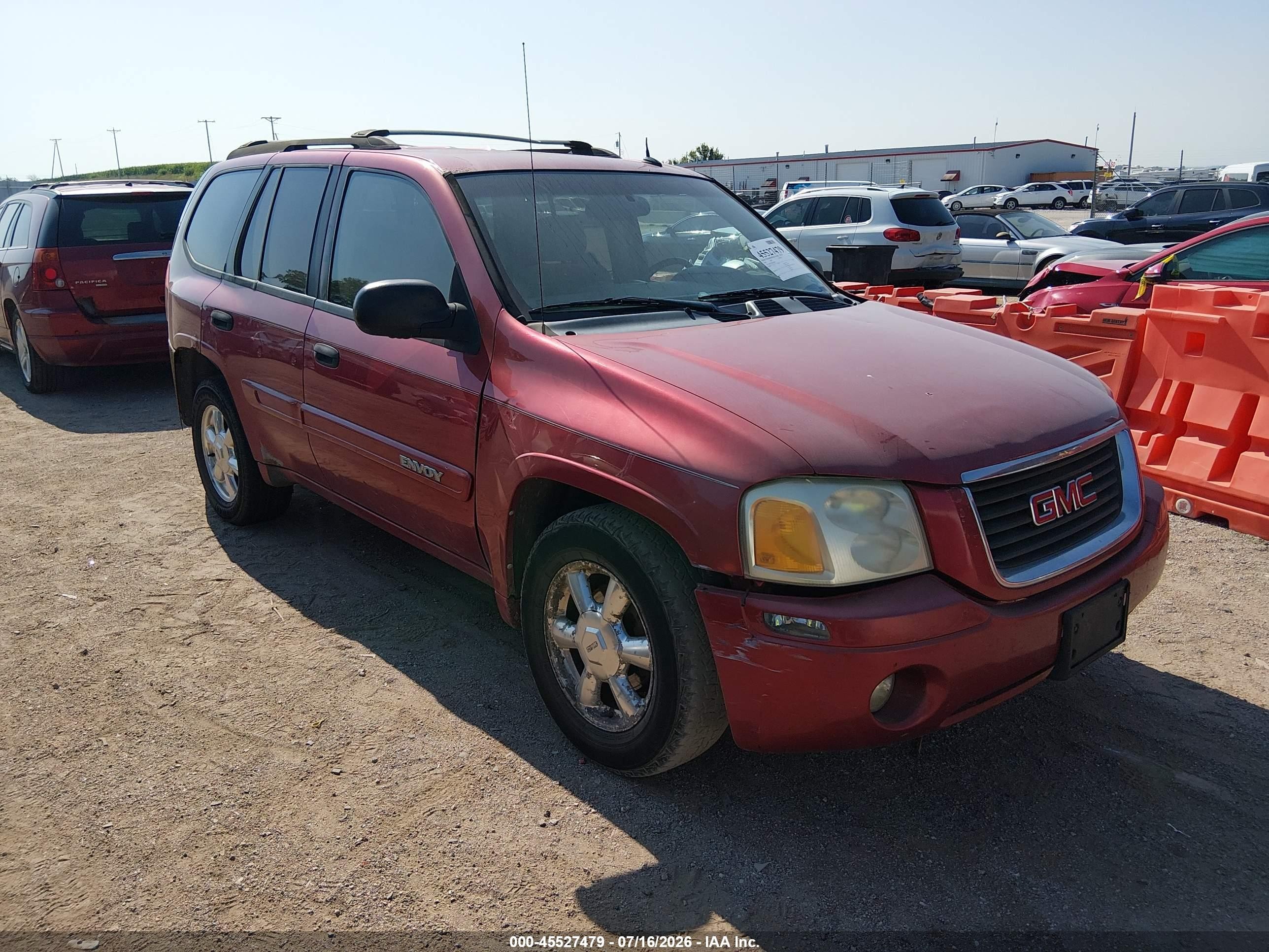 2005 Gmc Envoy Sle Maroon vin: 1GKDT13S452290898