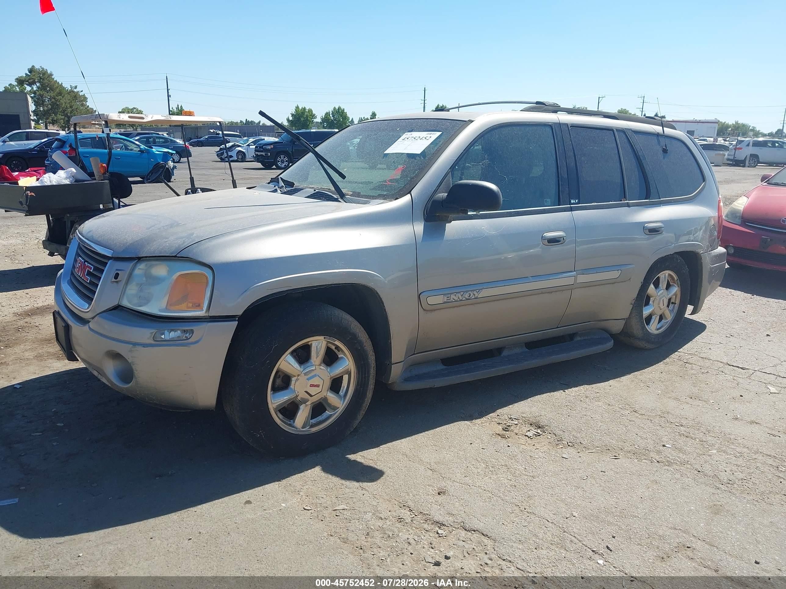 2002 Gmc Envoy   Gray vin: 1GKDT13S522378757