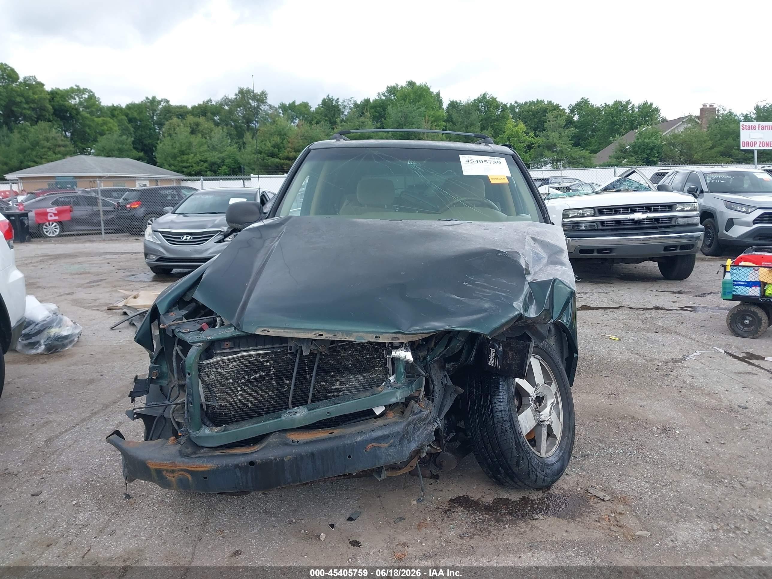 2003 Gmc Envoy Sle Green vin: 1GKDT13S632404431