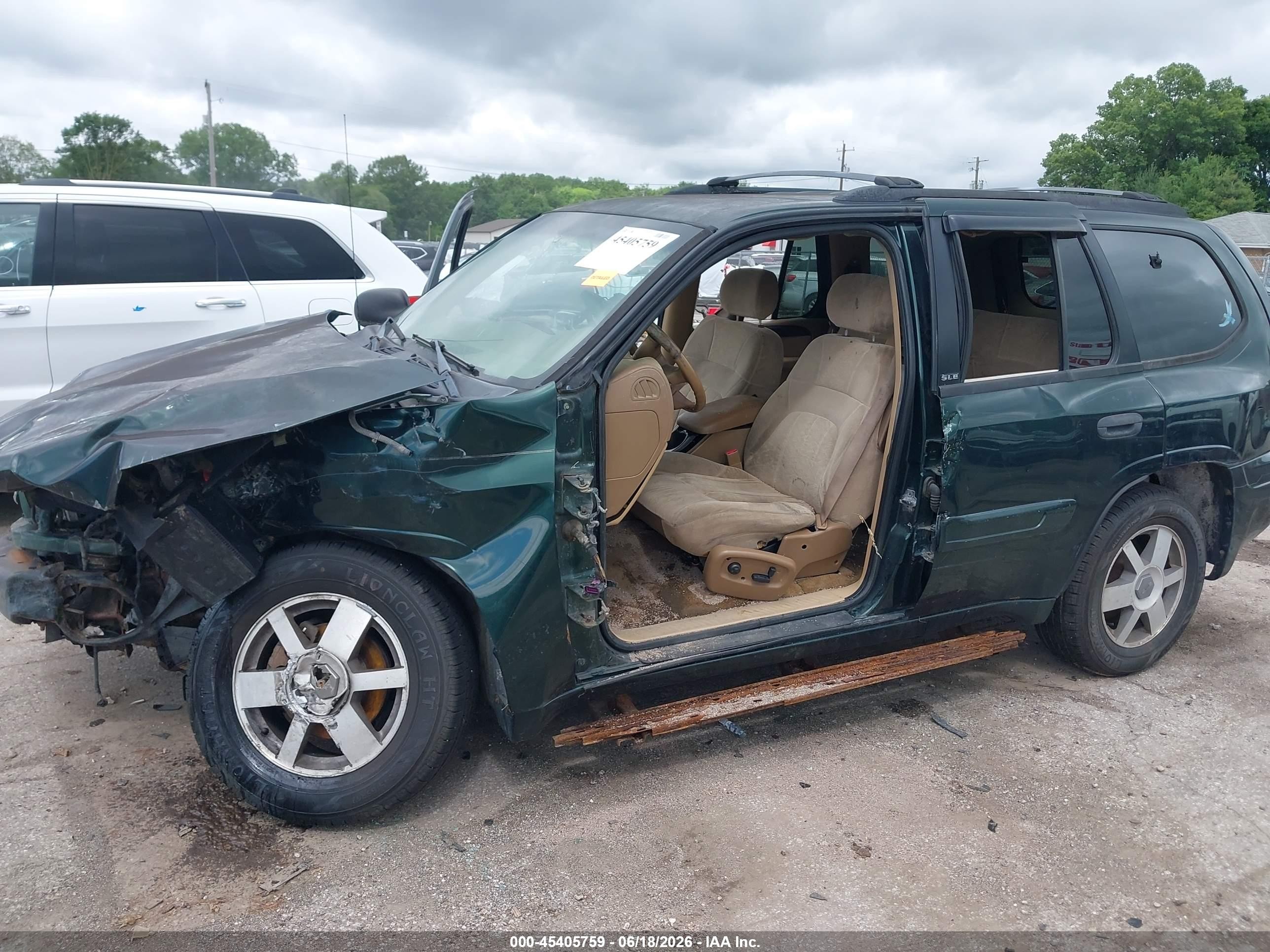 2003 Gmc Envoy Sle Green vin: 1GKDT13S632404431