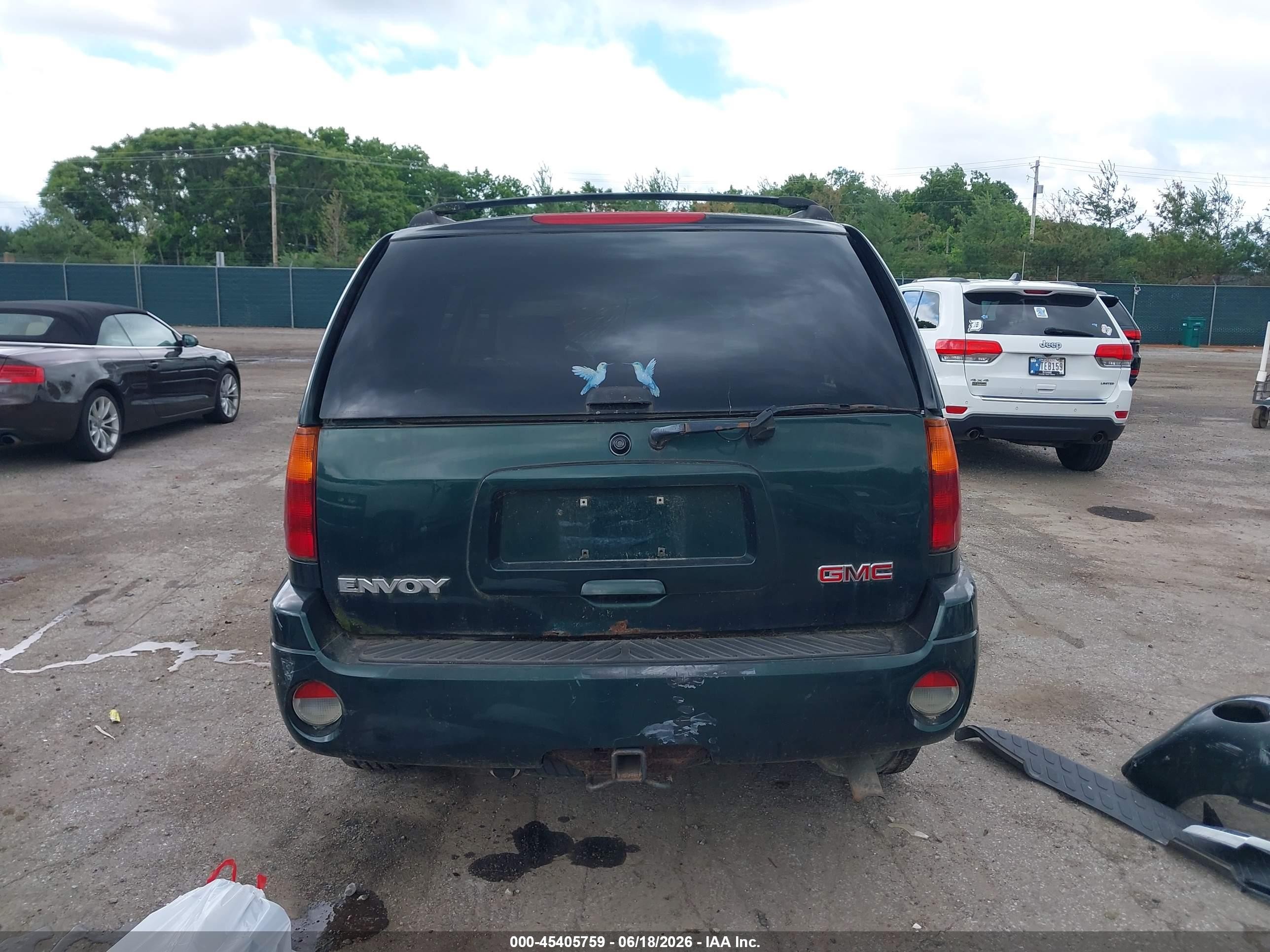 2003 Gmc Envoy Sle Green vin: 1GKDT13S632404431