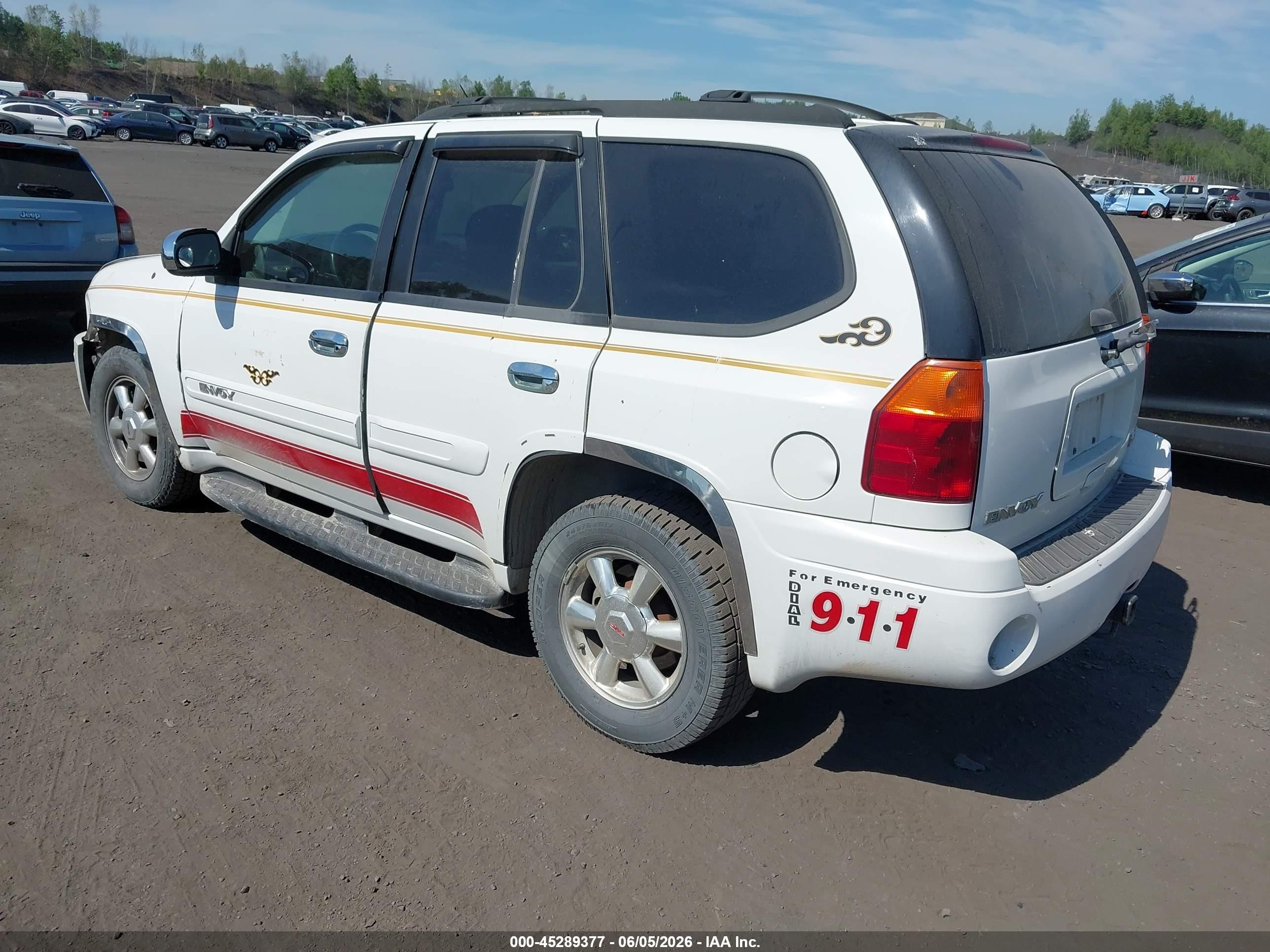 2005 Gmc Envoy Sle White vin: 1GKDT13S652139061