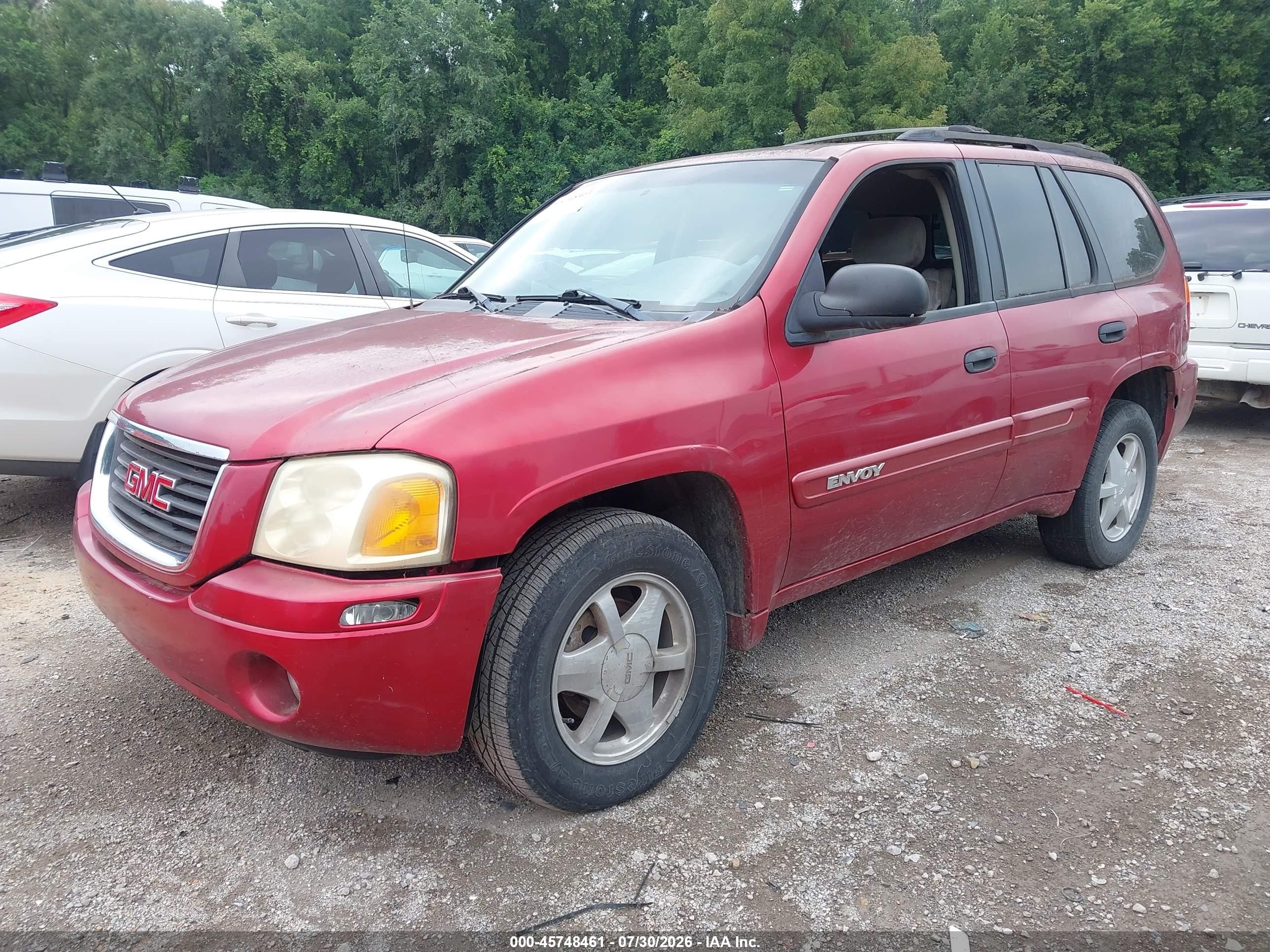 2003 Gmc Envoy Sle Red vin: 1GKDT13S732298667
