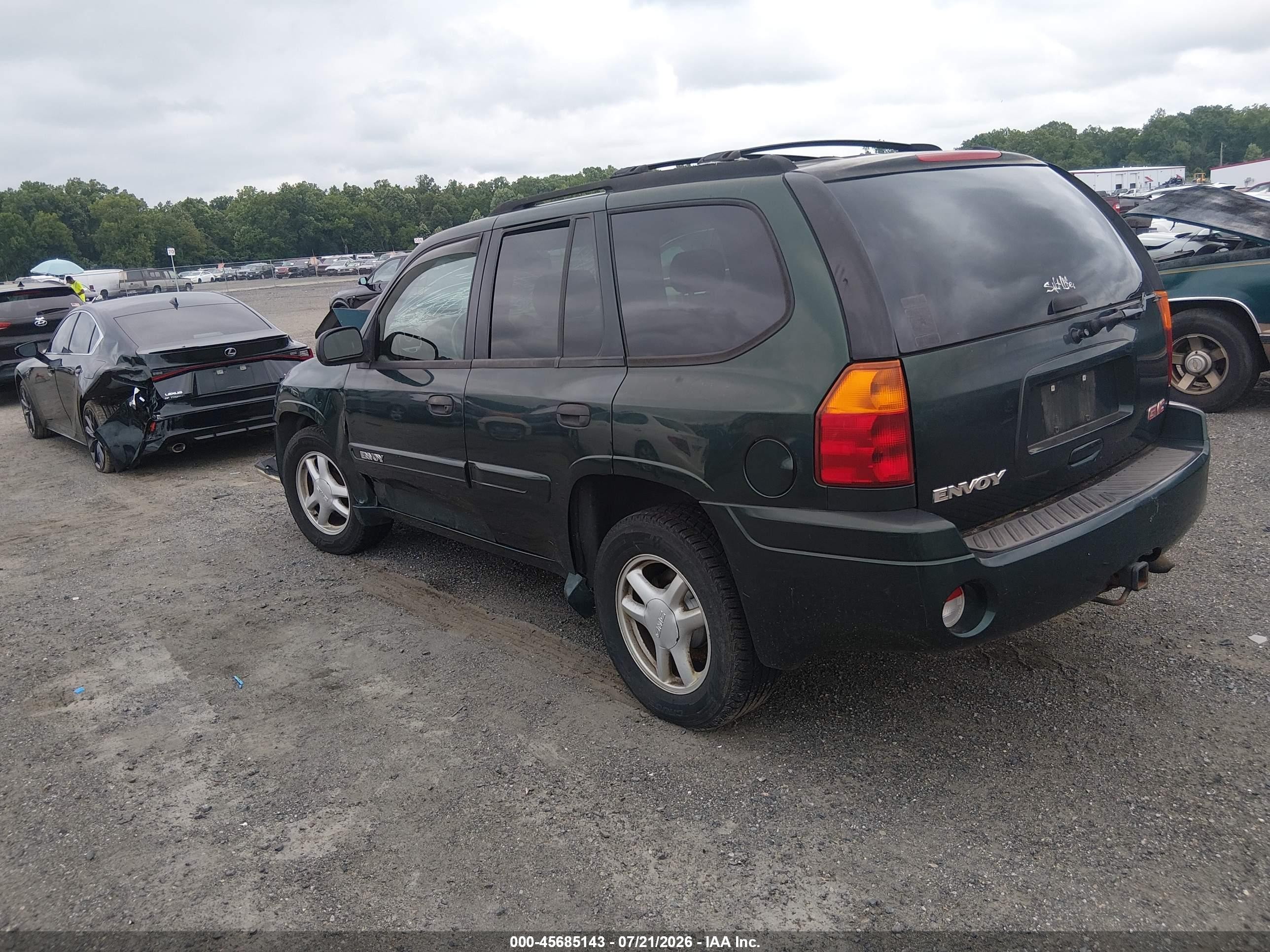 2004 Gmc Envoy Sle Green vin: 1GKDT13S742382795