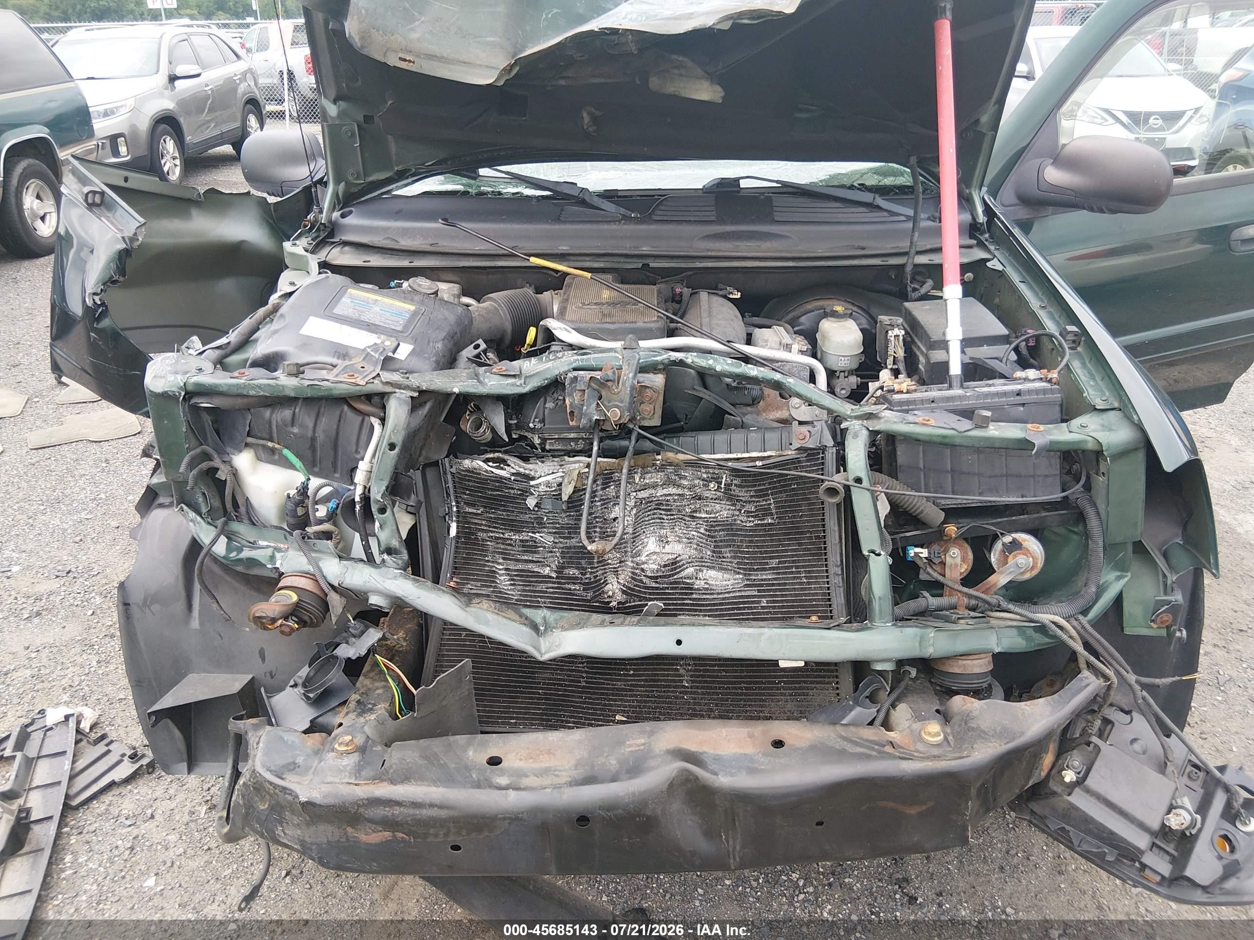 2004 Gmc Envoy Sle Green vin: 1GKDT13S742382795
