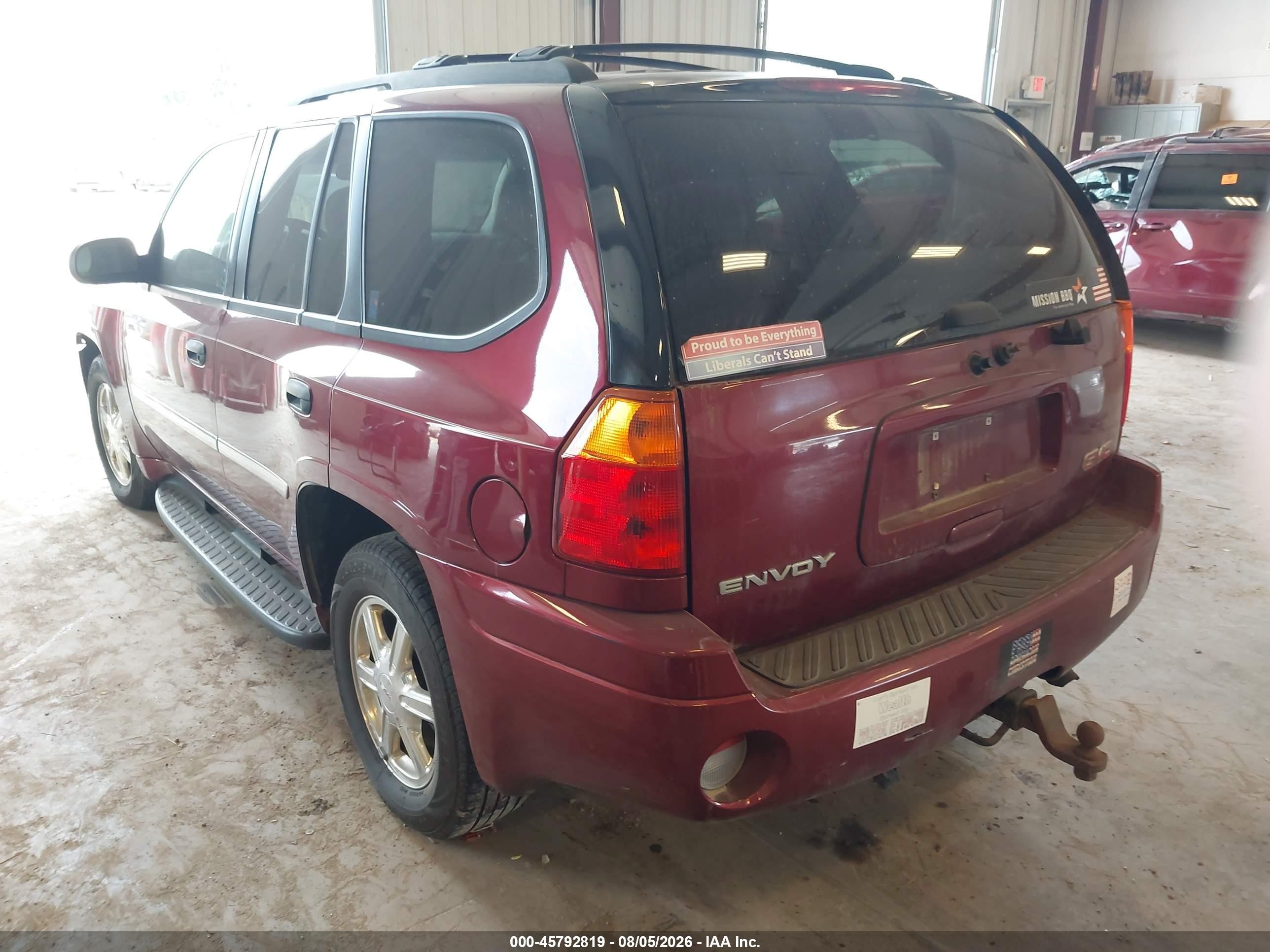 2008 Gmc Envoy Sle Maroon vin: 1GKDT13SX82178174
