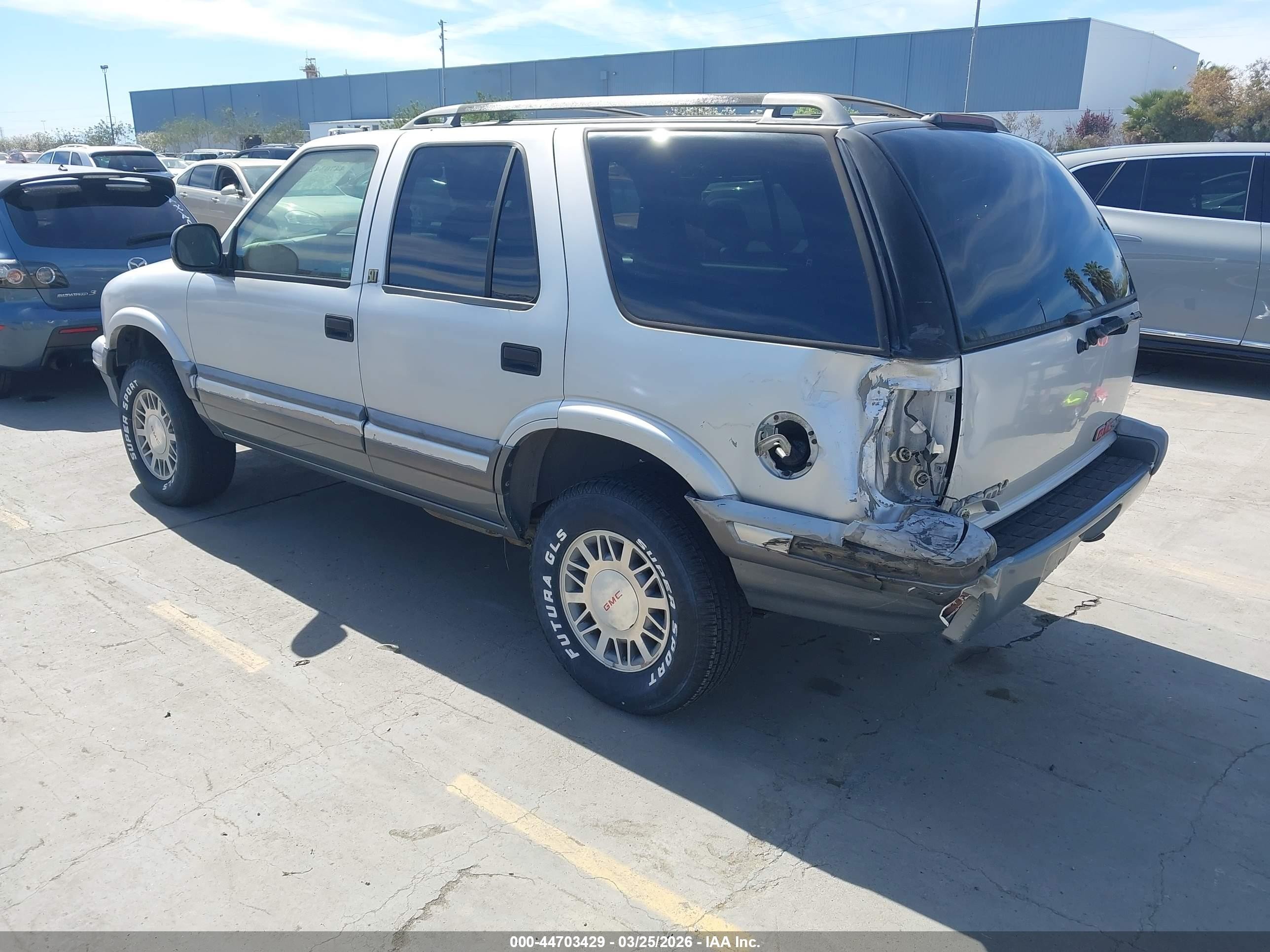 1995 Gmc Jimmy   Gray vin: 1GKDT13W1S2547885
