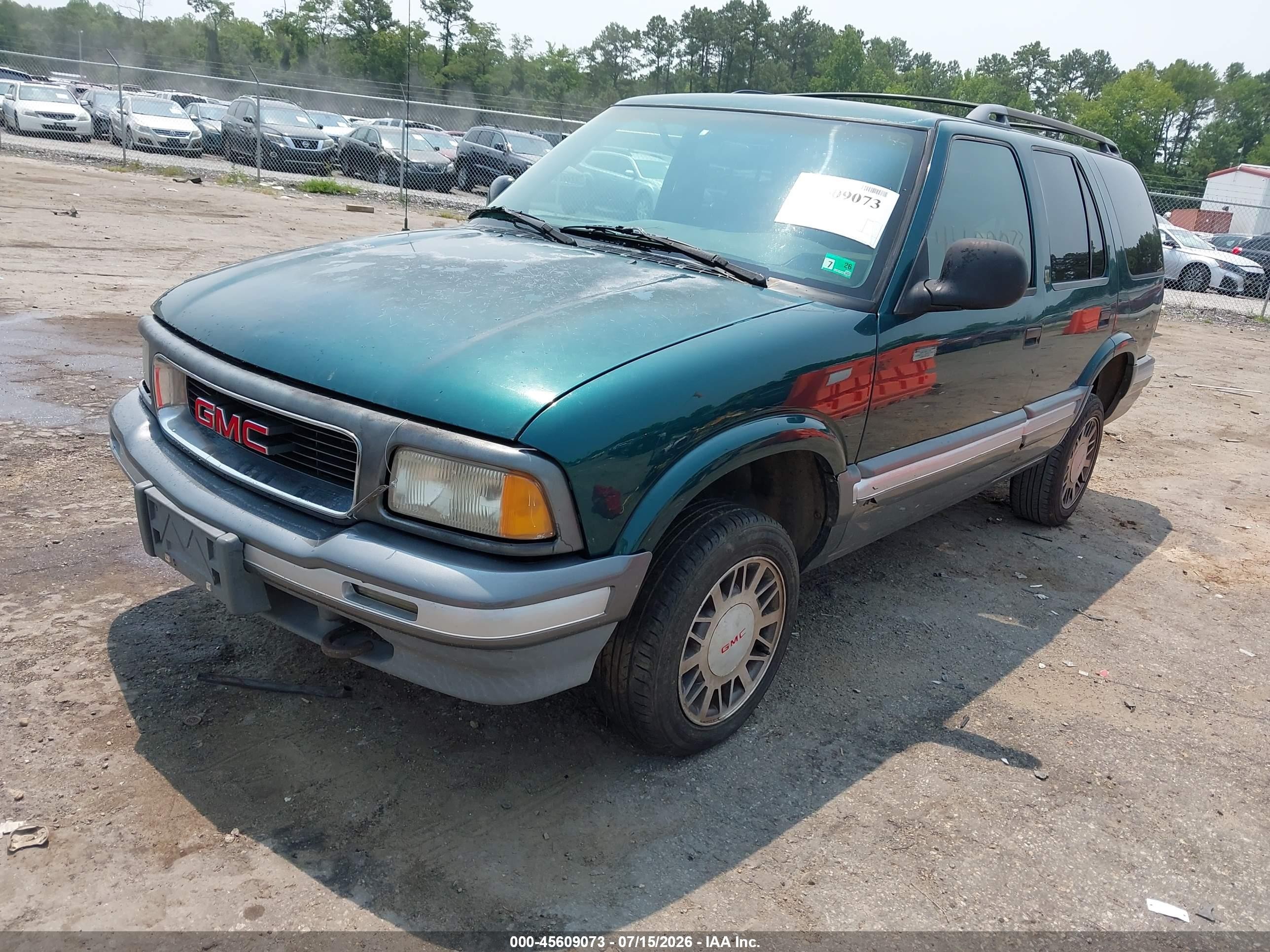 1996 Gmc Jimmy   Зеленый vin: 1GKDT13W2T2548464