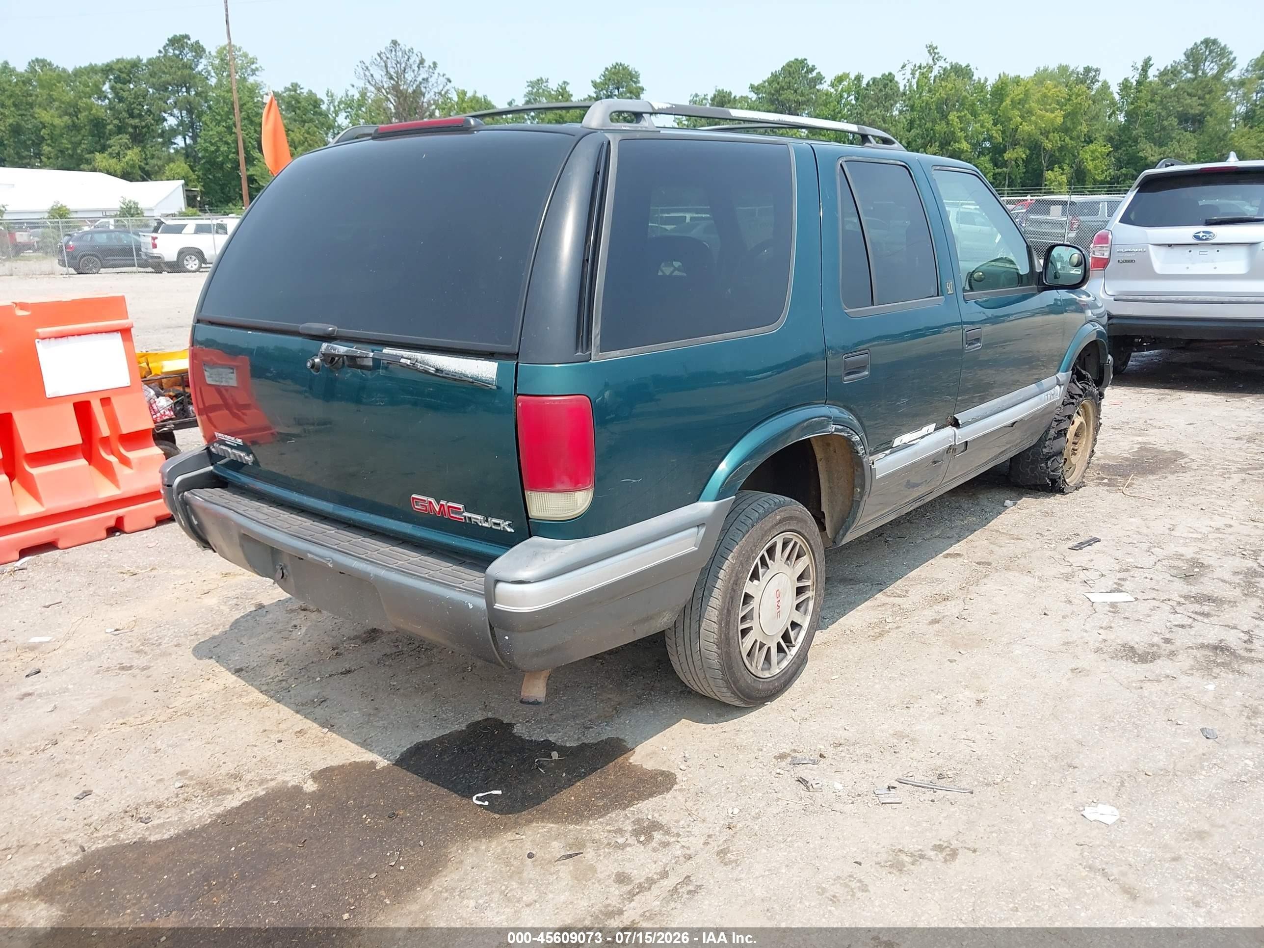 1996 Gmc Jimmy   Зеленый vin: 1GKDT13W2T2548464