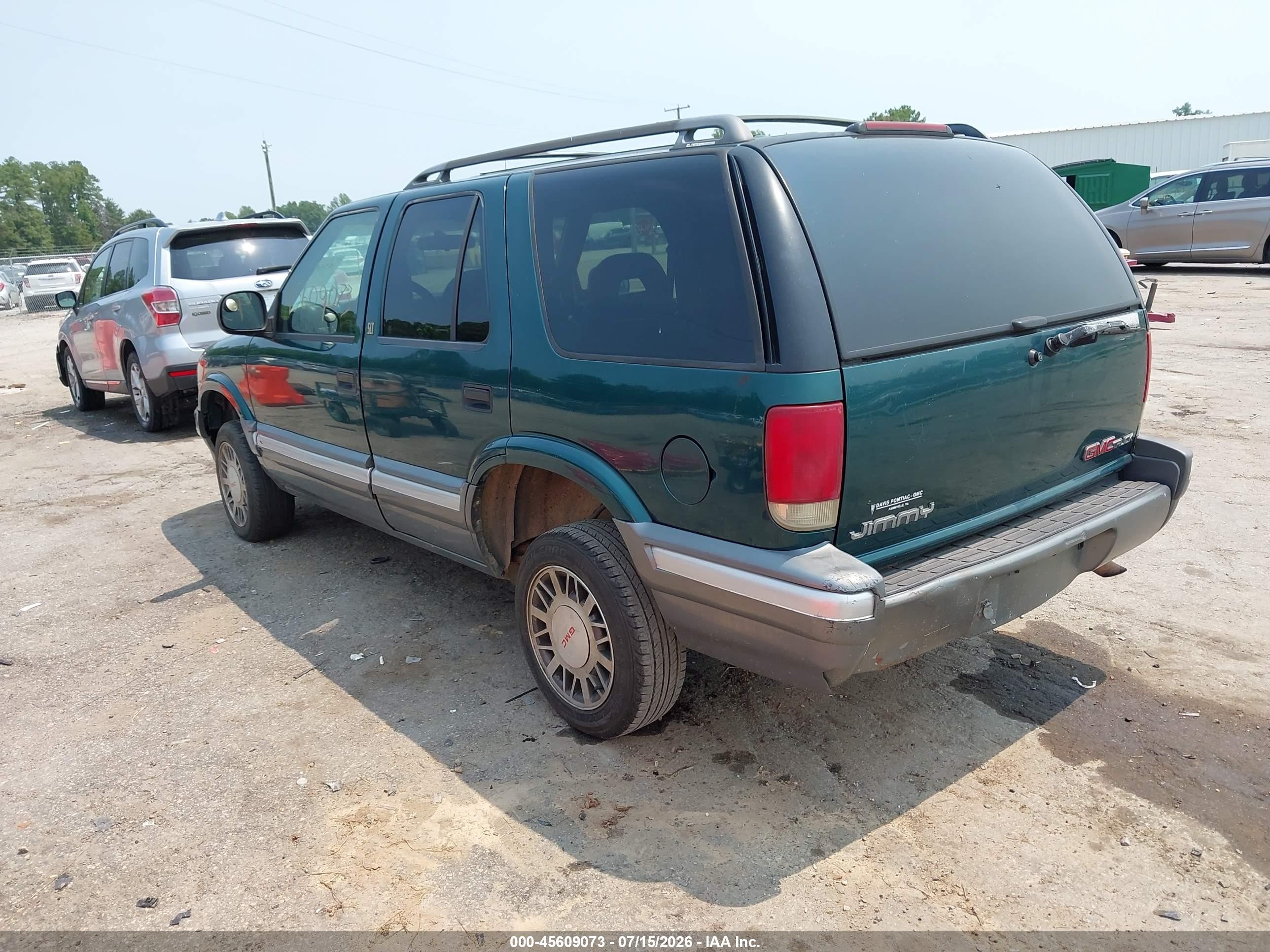 1996 Gmc Jimmy   Зеленый vin: 1GKDT13W2T2548464