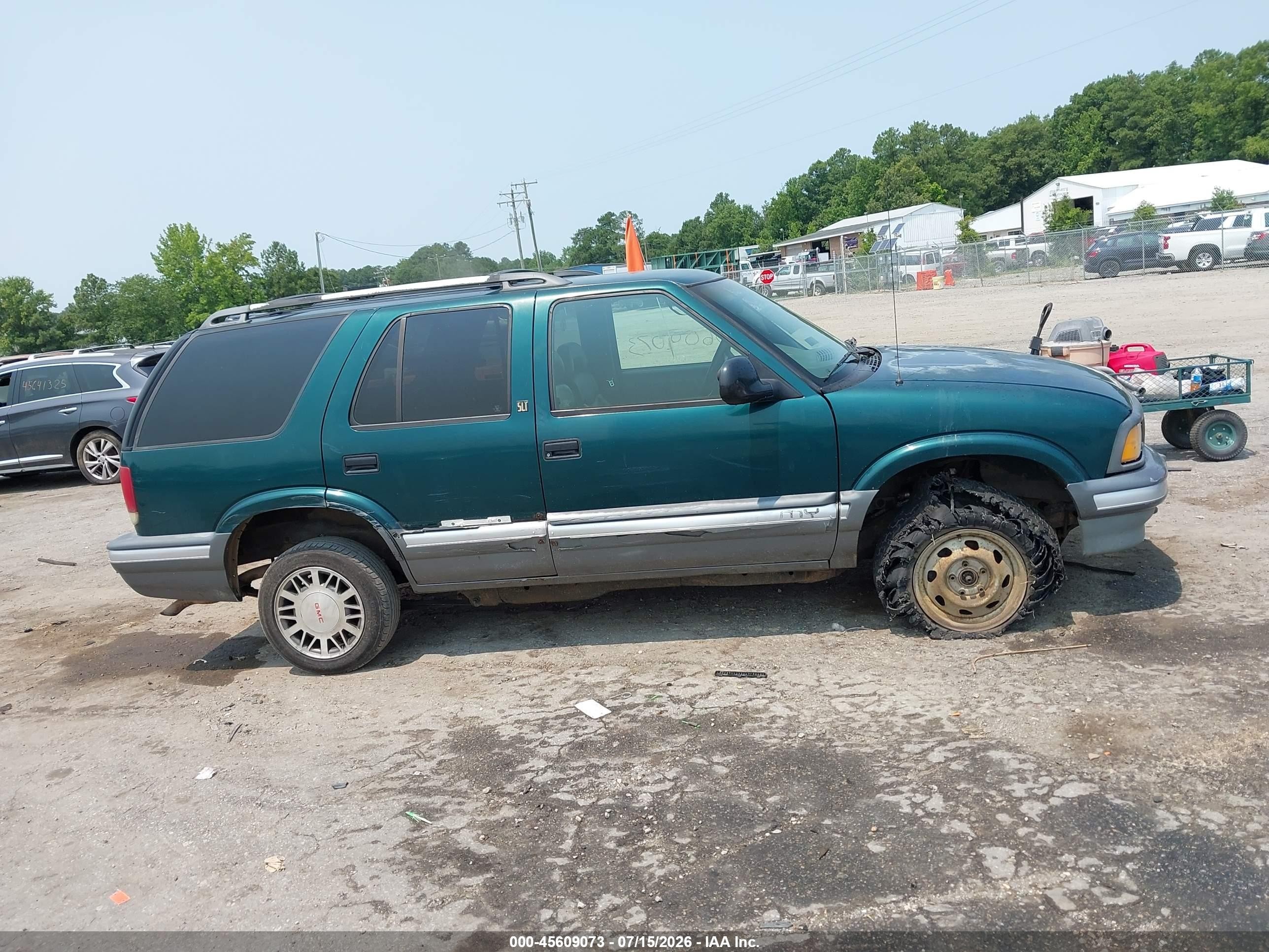 1996 Gmc Jimmy   Зеленый vin: 1GKDT13W2T2548464