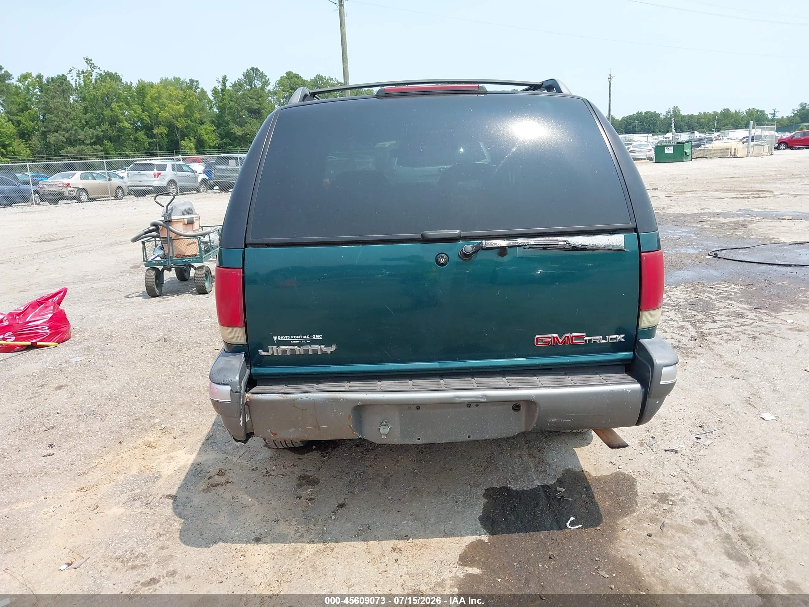 1996 Gmc Jimmy   Зеленый vin: 1GKDT13W2T2548464
