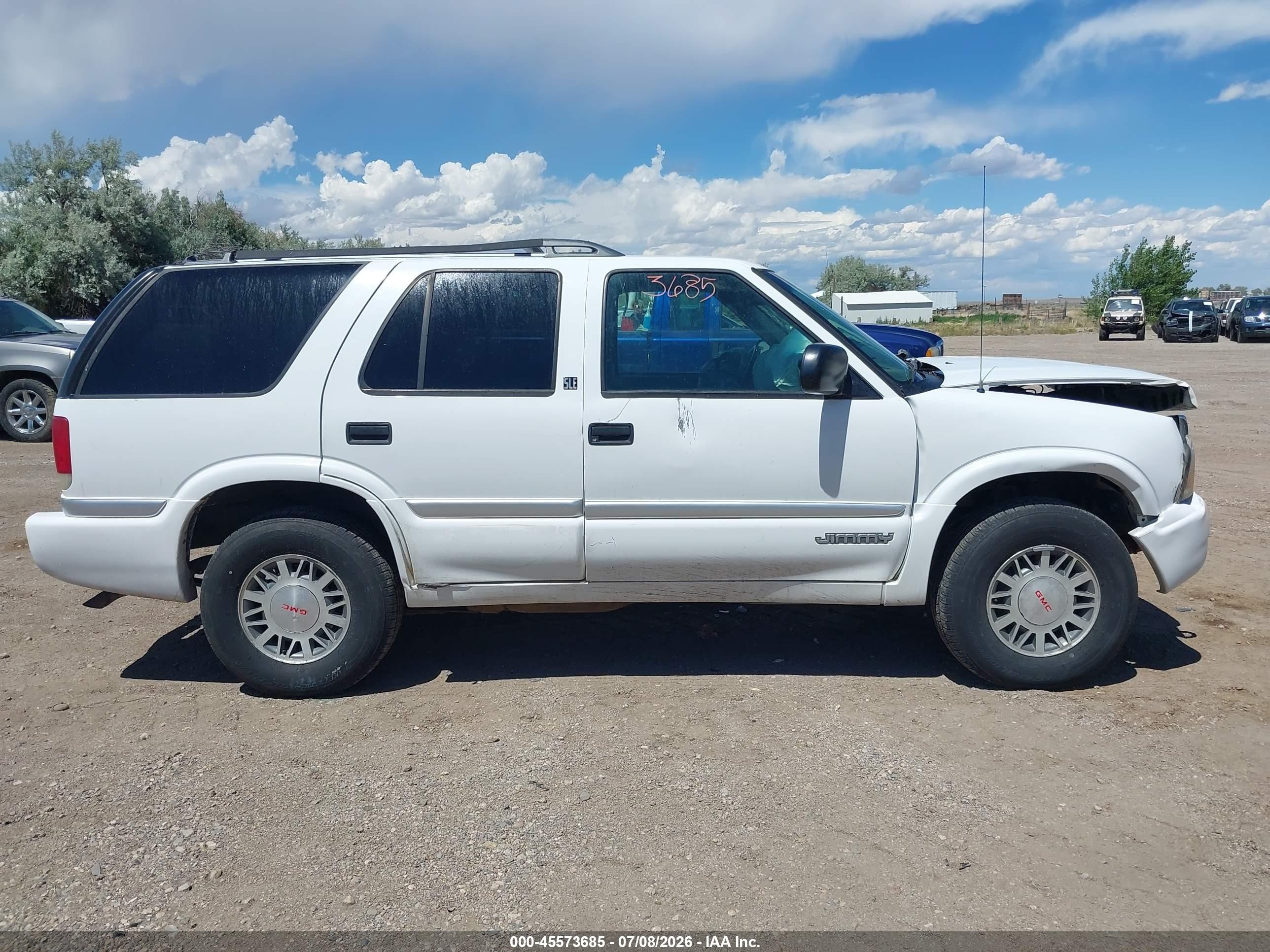 2001 Gmc Jimmy Sle White vin: 1GKDT13W312195861
