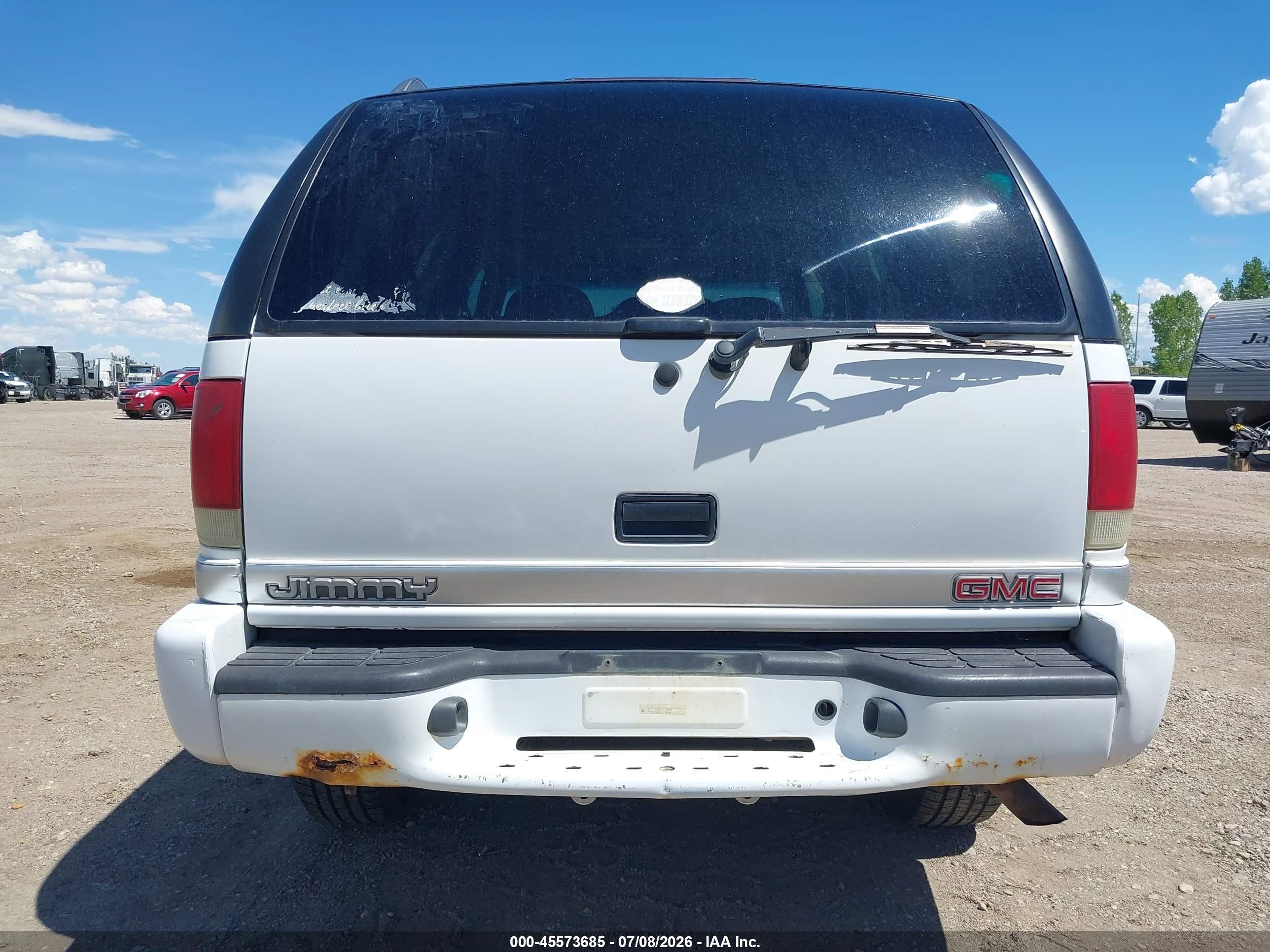 2001 Gmc Jimmy Sle White vin: 1GKDT13W312195861