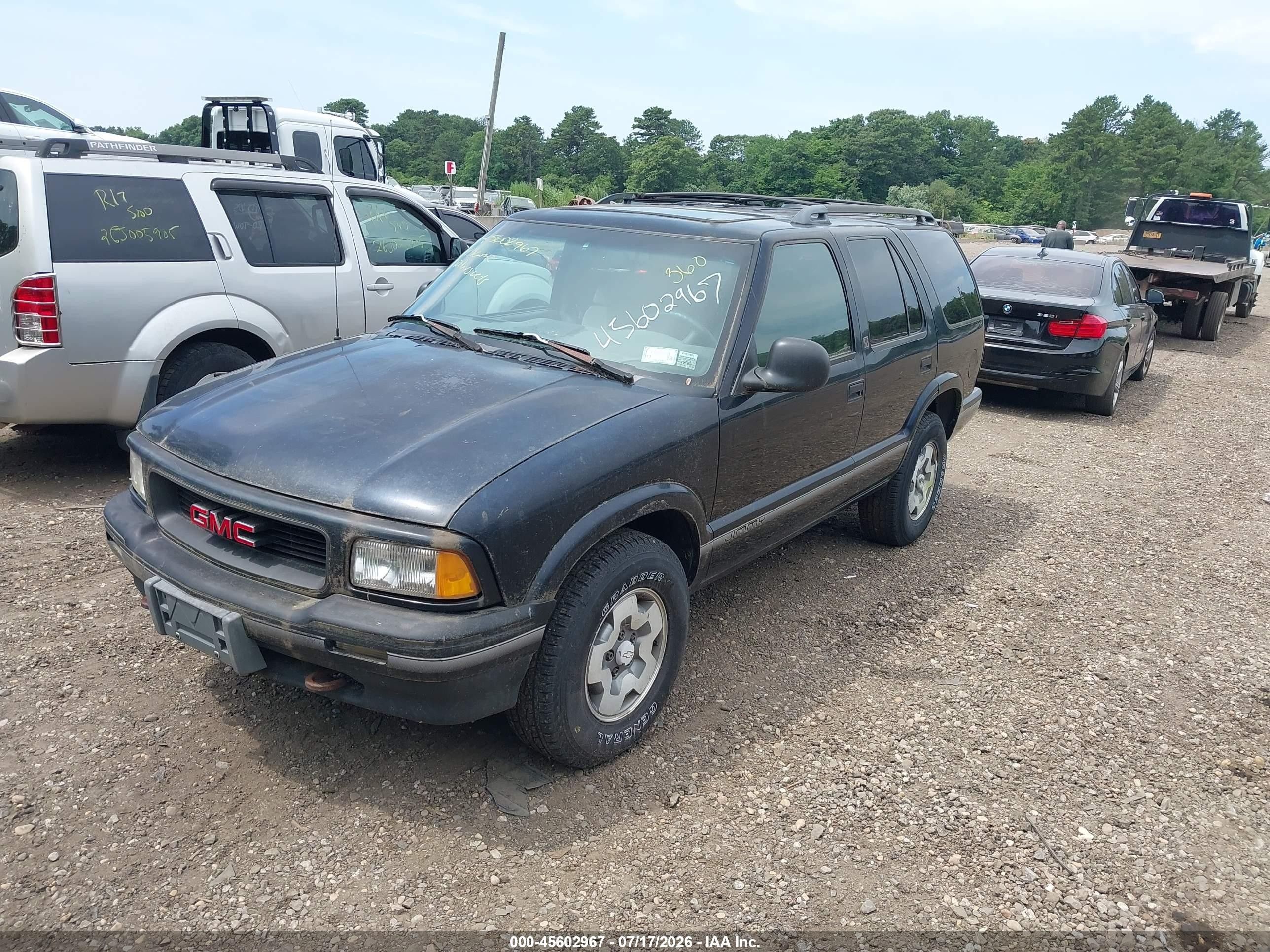 1997 Gmc Jimmy Sls Black vin: 1GKDT13W6V2502283