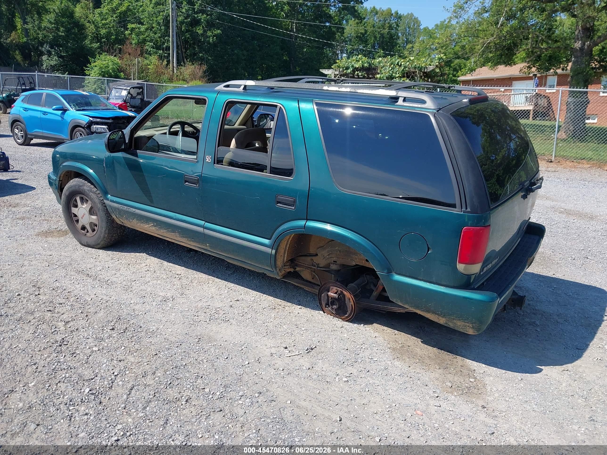 1997 Gmc Jimmy Sls Green vin: 1GKDT13W7V2537446