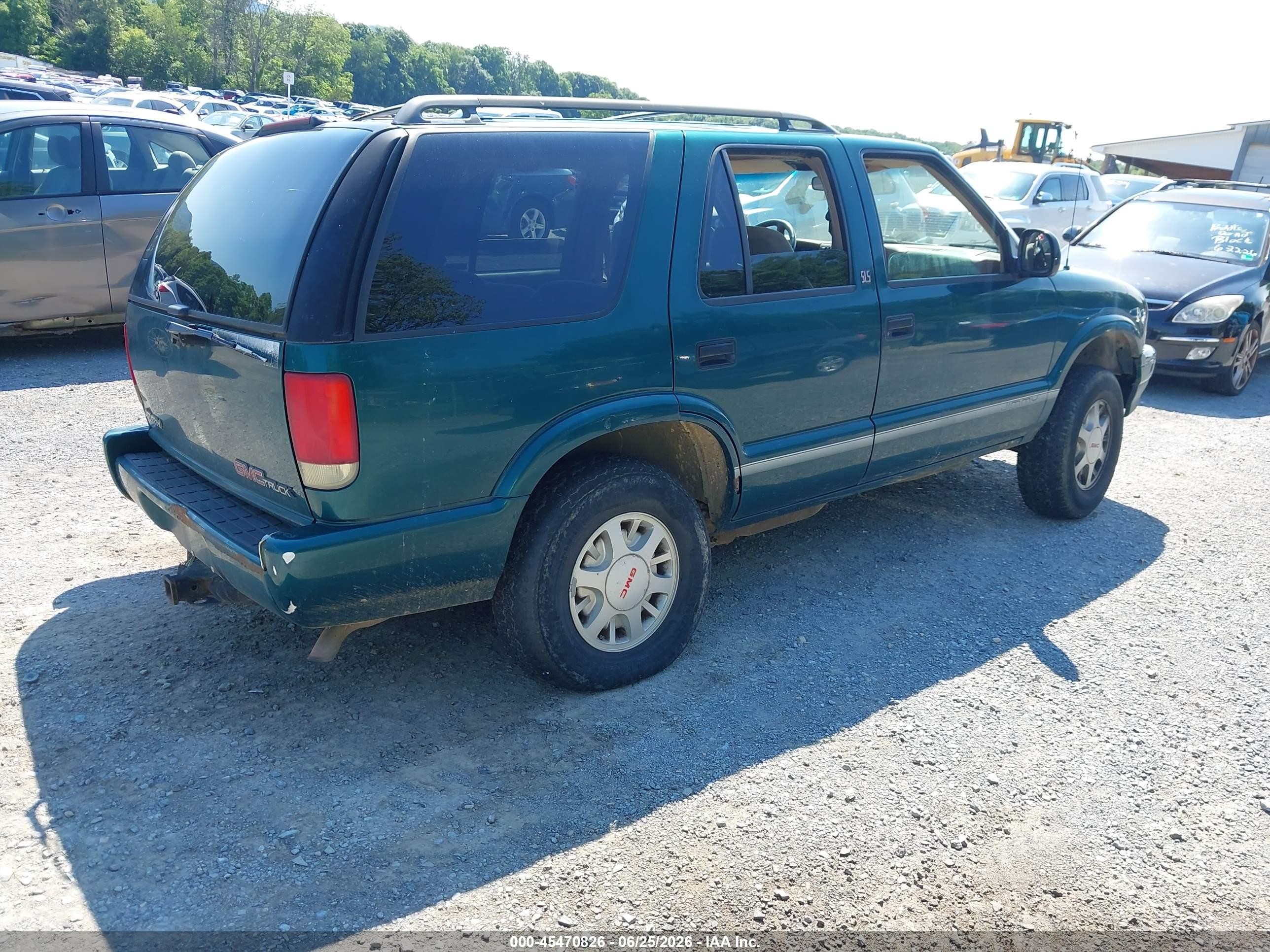 1997 Gmc Jimmy Sls Green vin: 1GKDT13W7V2537446