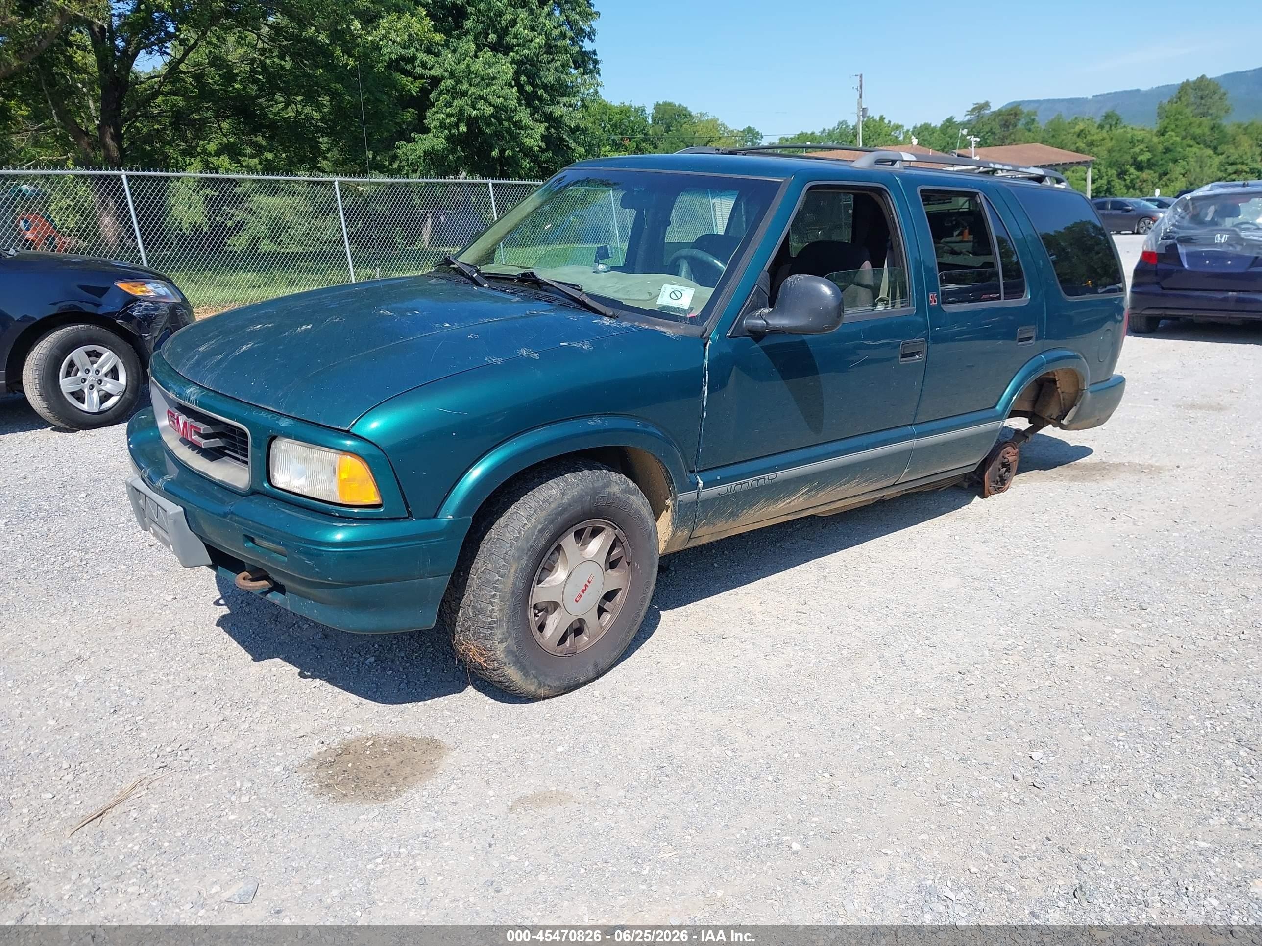 1997 Gmc Jimmy Sls Green vin: 1GKDT13W7V2537446