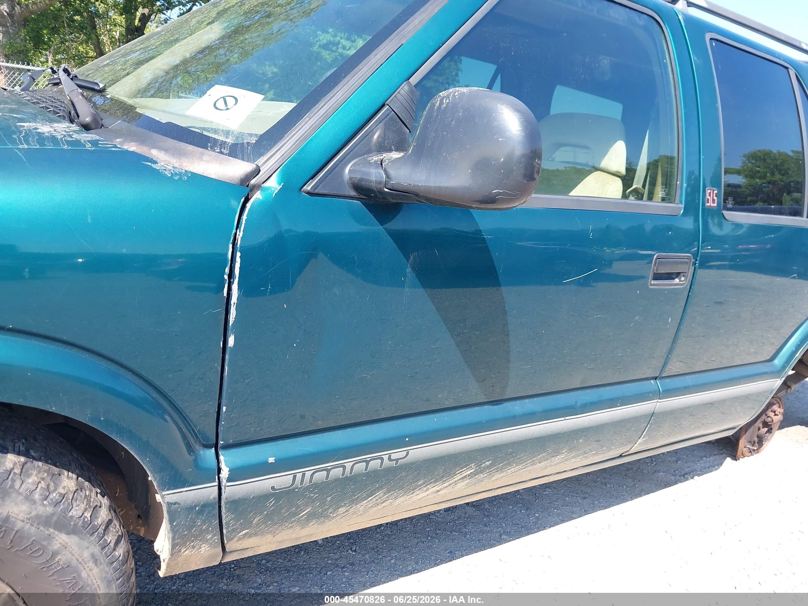 1997 Gmc Jimmy Sls Green vin: 1GKDT13W7V2537446