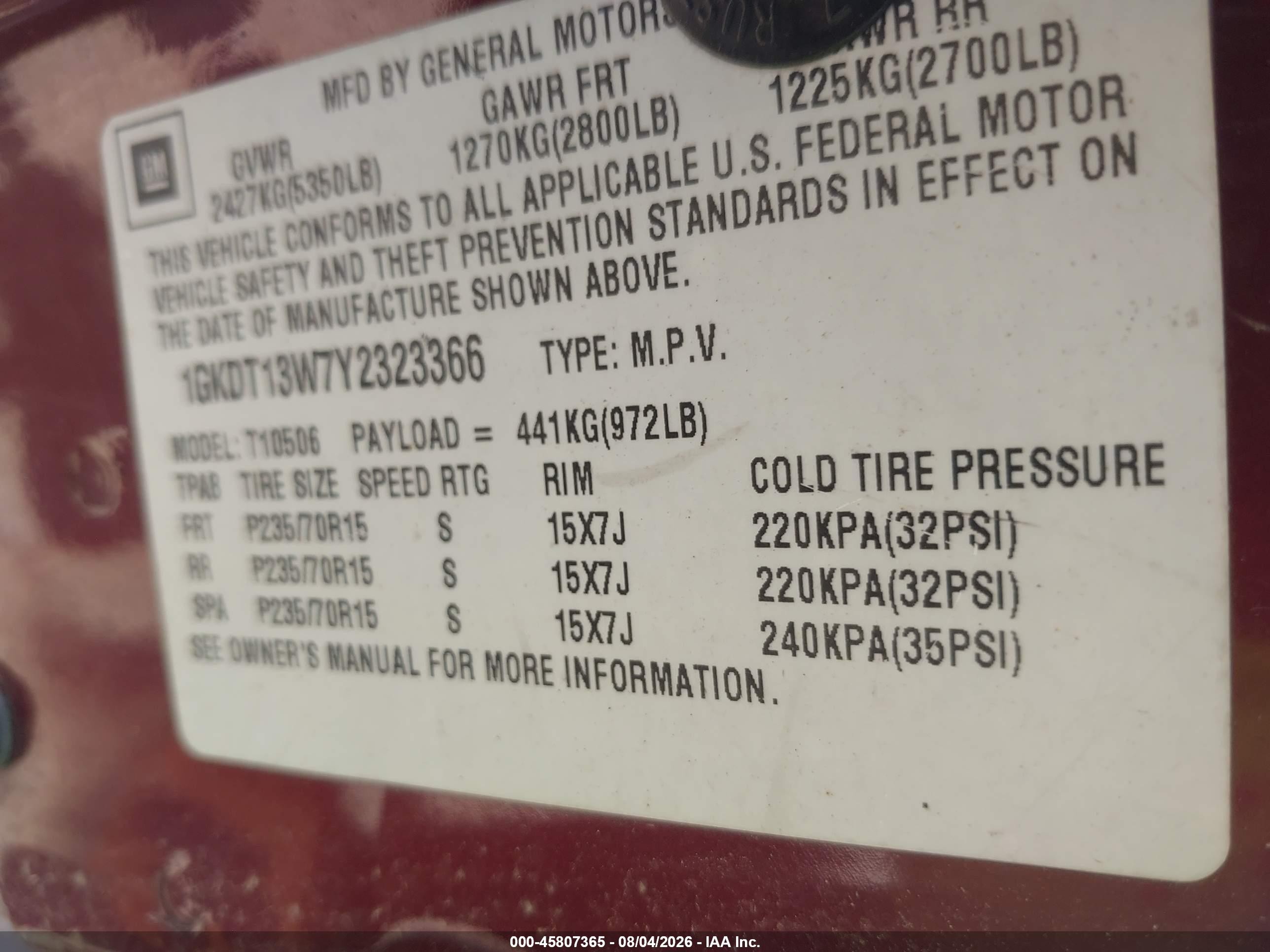 2000 Gmc Jimmy Slt Burgundy vin: 1GKDT13W7Y2323366