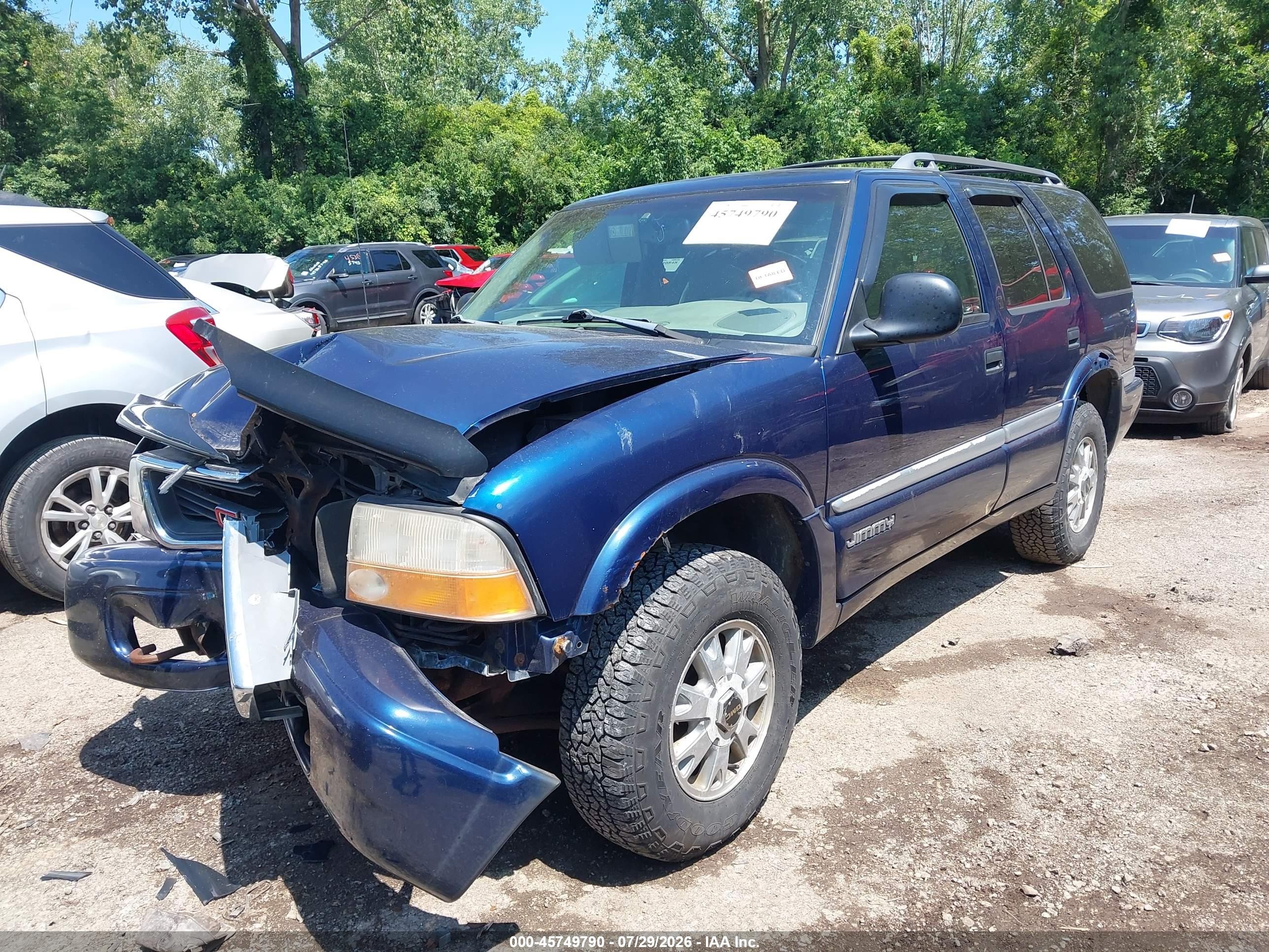 1998 Gmc Jimmy Slt Blue vin: 1GKDT13W8W2545475