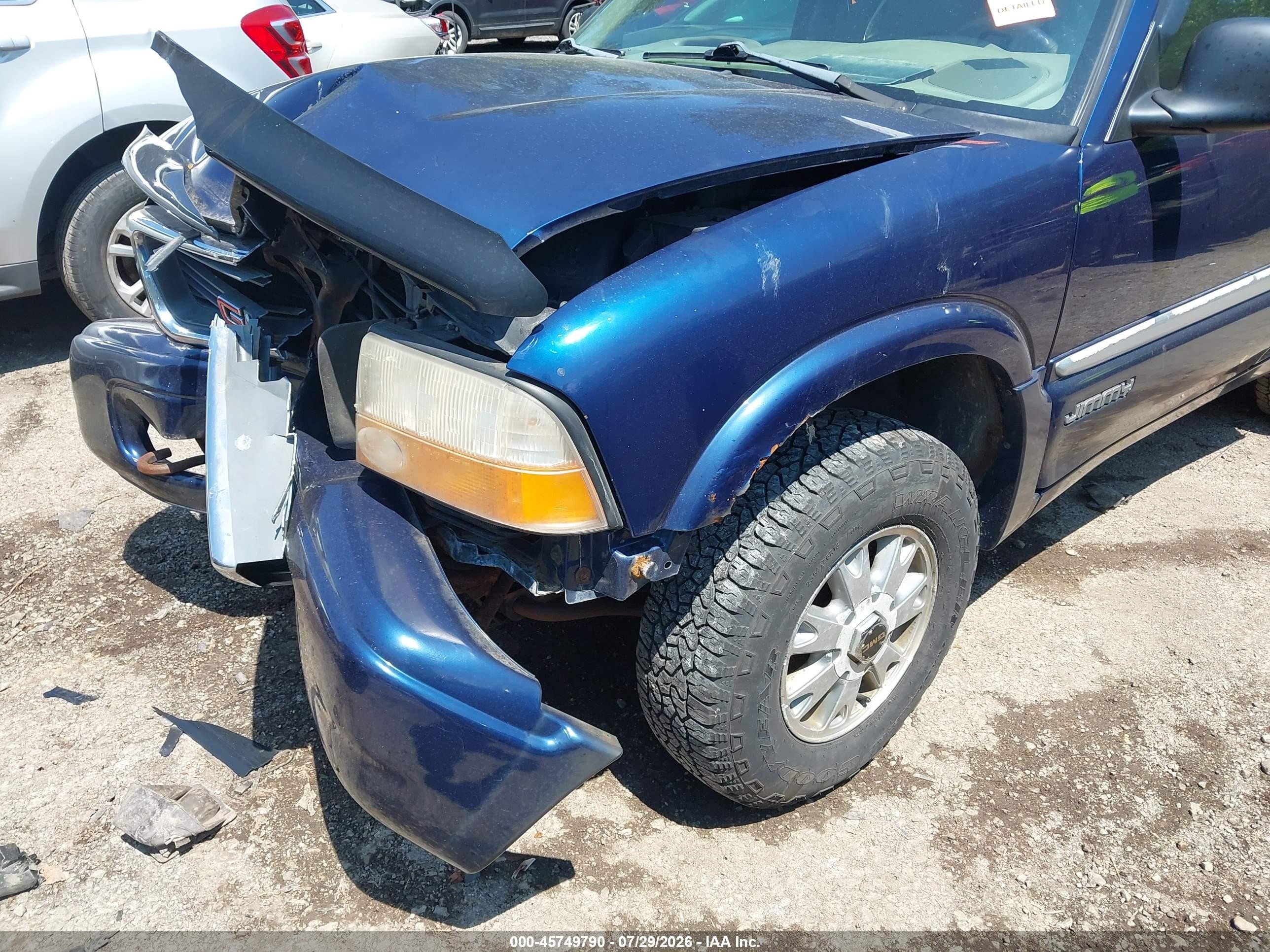 1998 Gmc Jimmy Slt Blue vin: 1GKDT13W8W2545475
