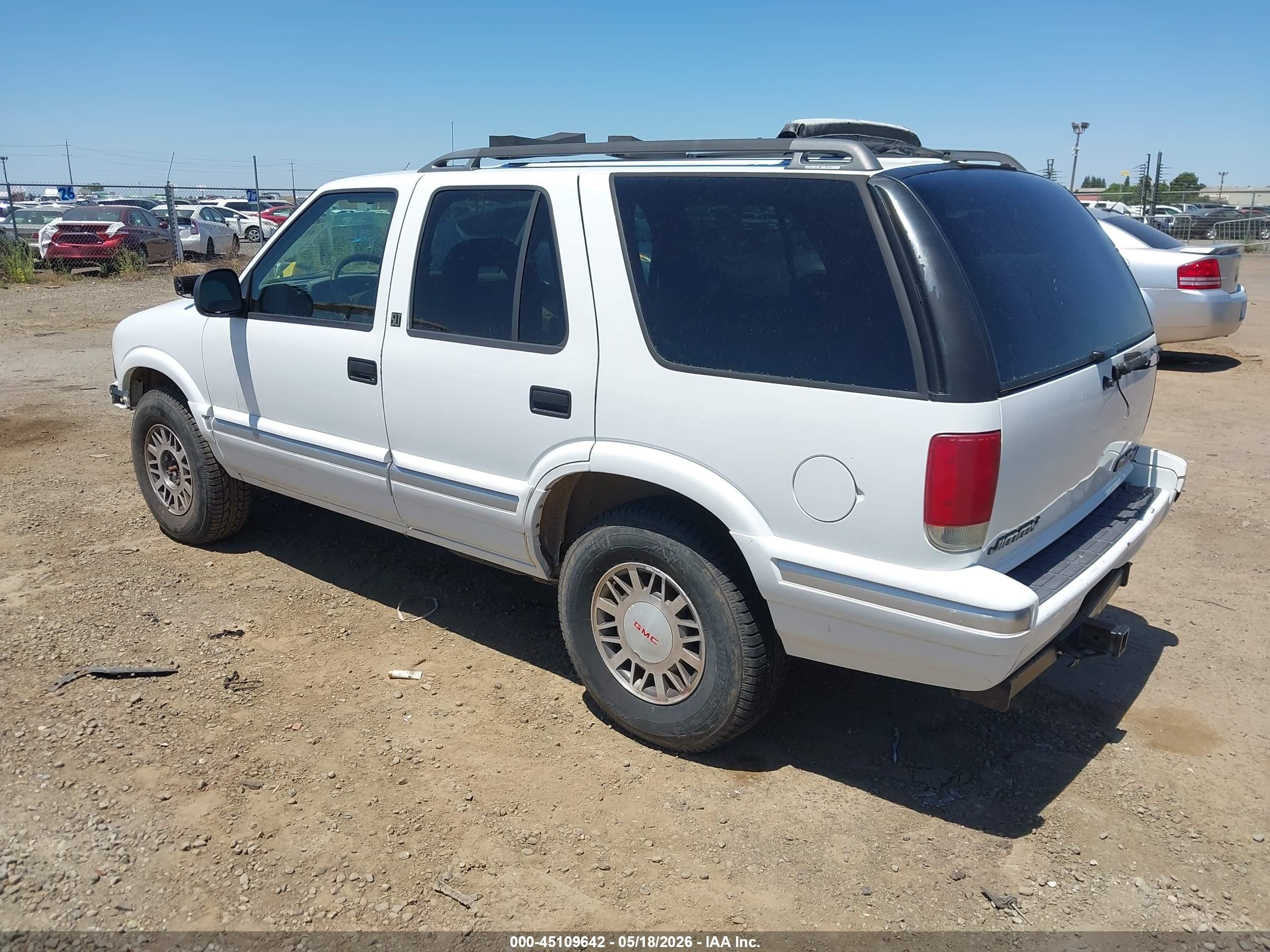 1996 Gmc Jimmy   White vin: 1GKDT13WXT2542394