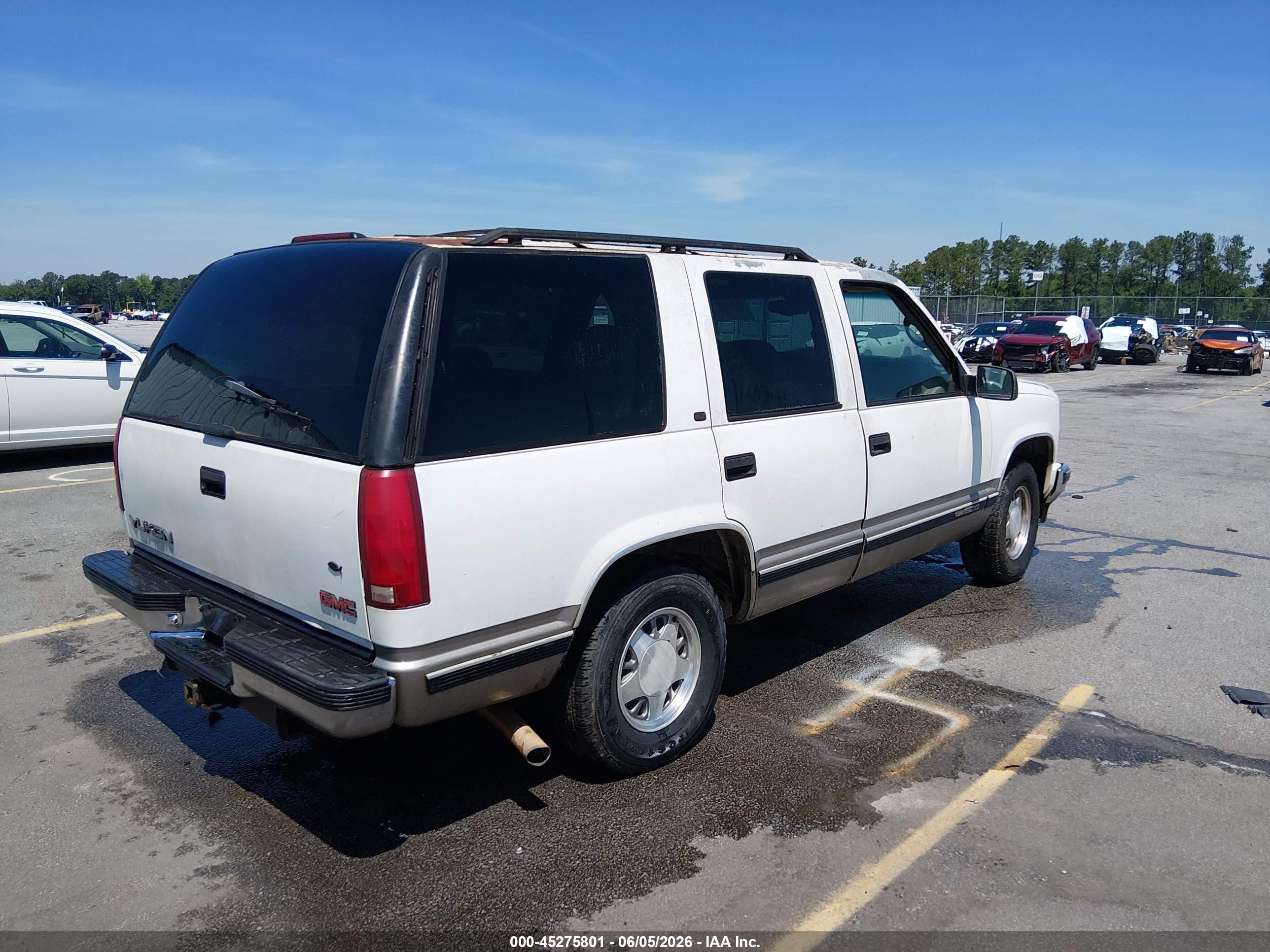 1999 Gmc Yukon Slt White vin: 1GKEC13R6XJ777692