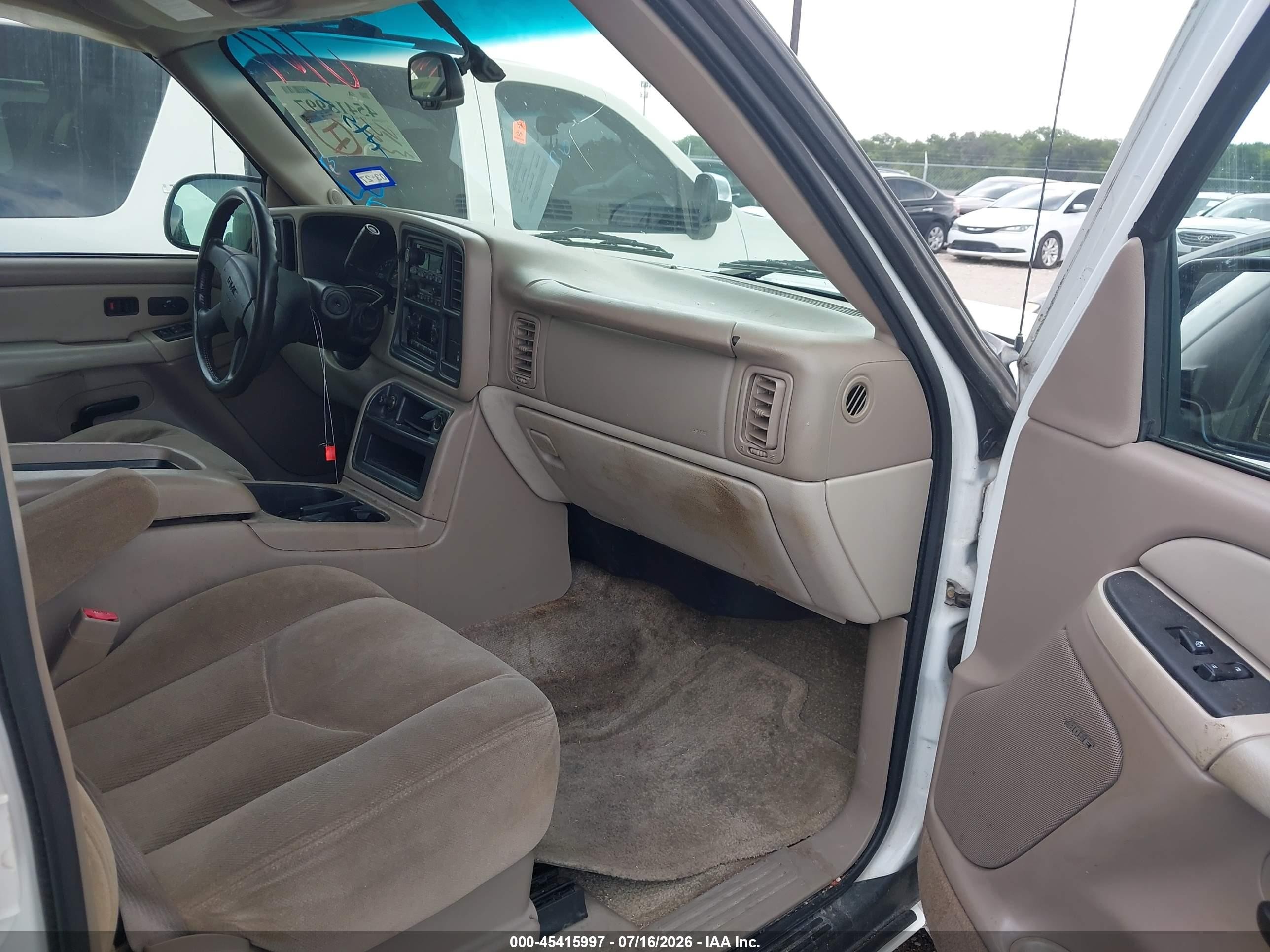 2003 Gmc Yukon Sle White vin: 1GKEC13T23J149392