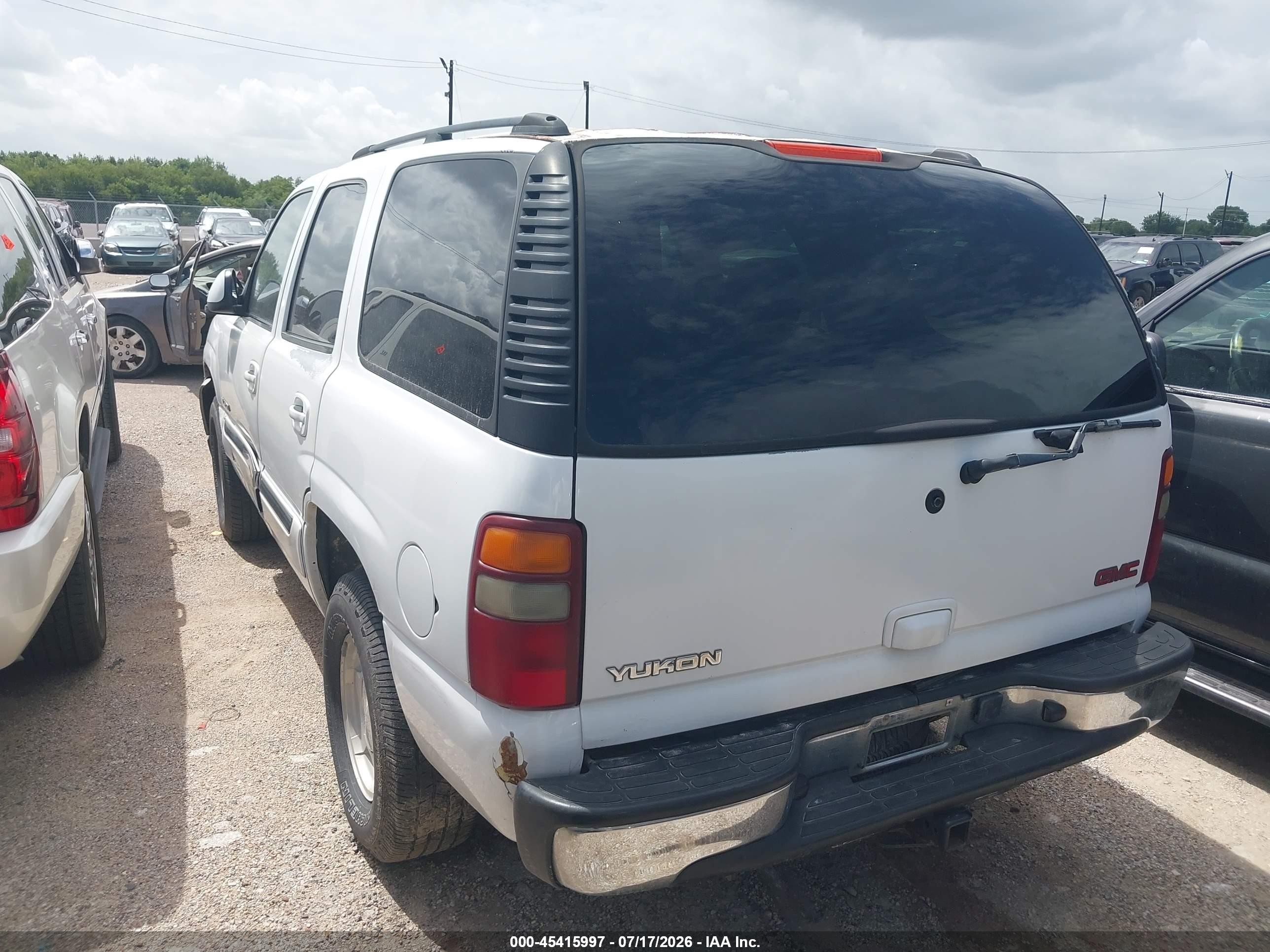 2003 Gmc Yukon Sle White vin: 1GKEC13T23J149392