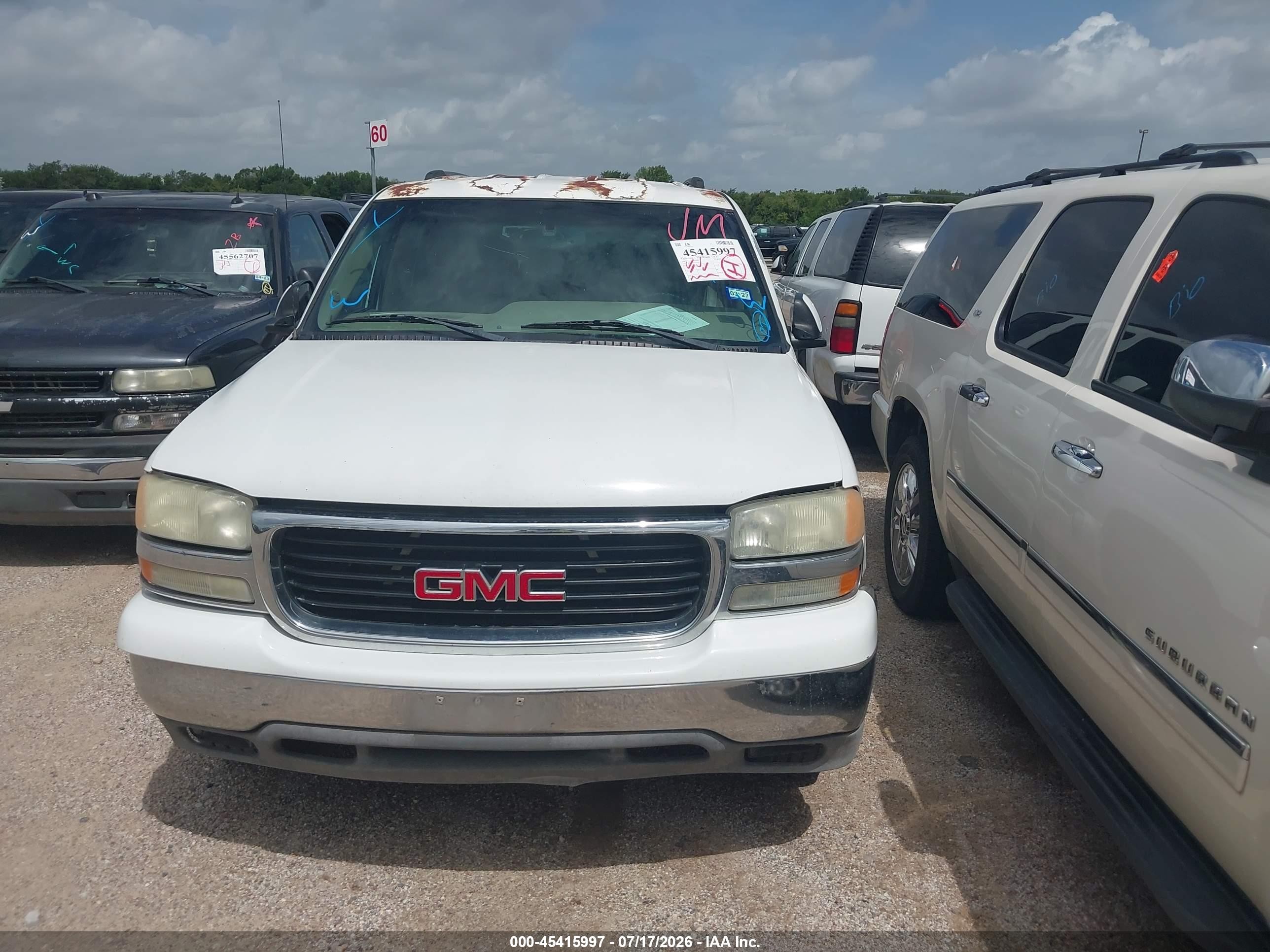 2003 Gmc Yukon Sle White vin: 1GKEC13T23J149392