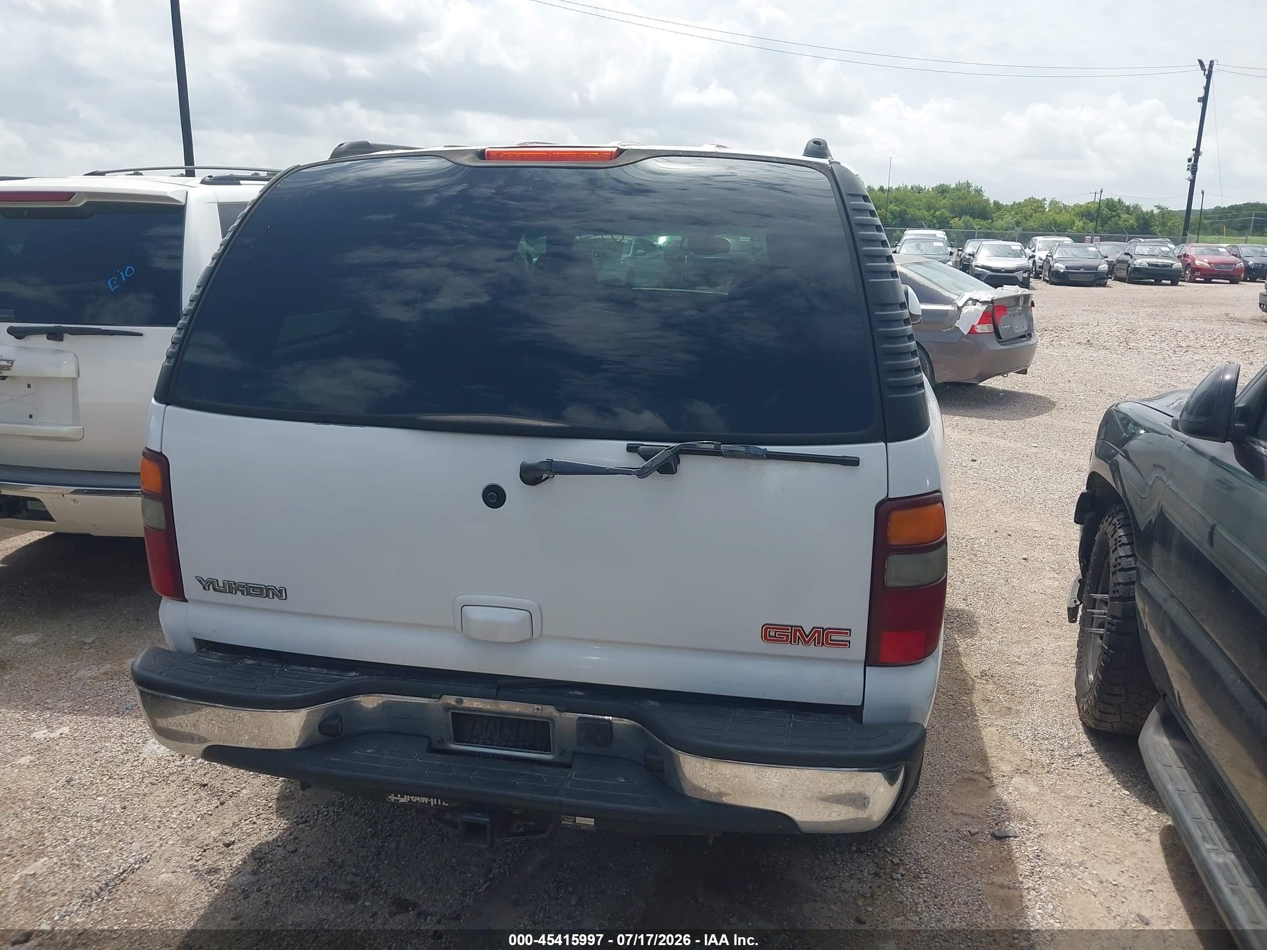 2003 Gmc Yukon Sle White vin: 1GKEC13T23J149392