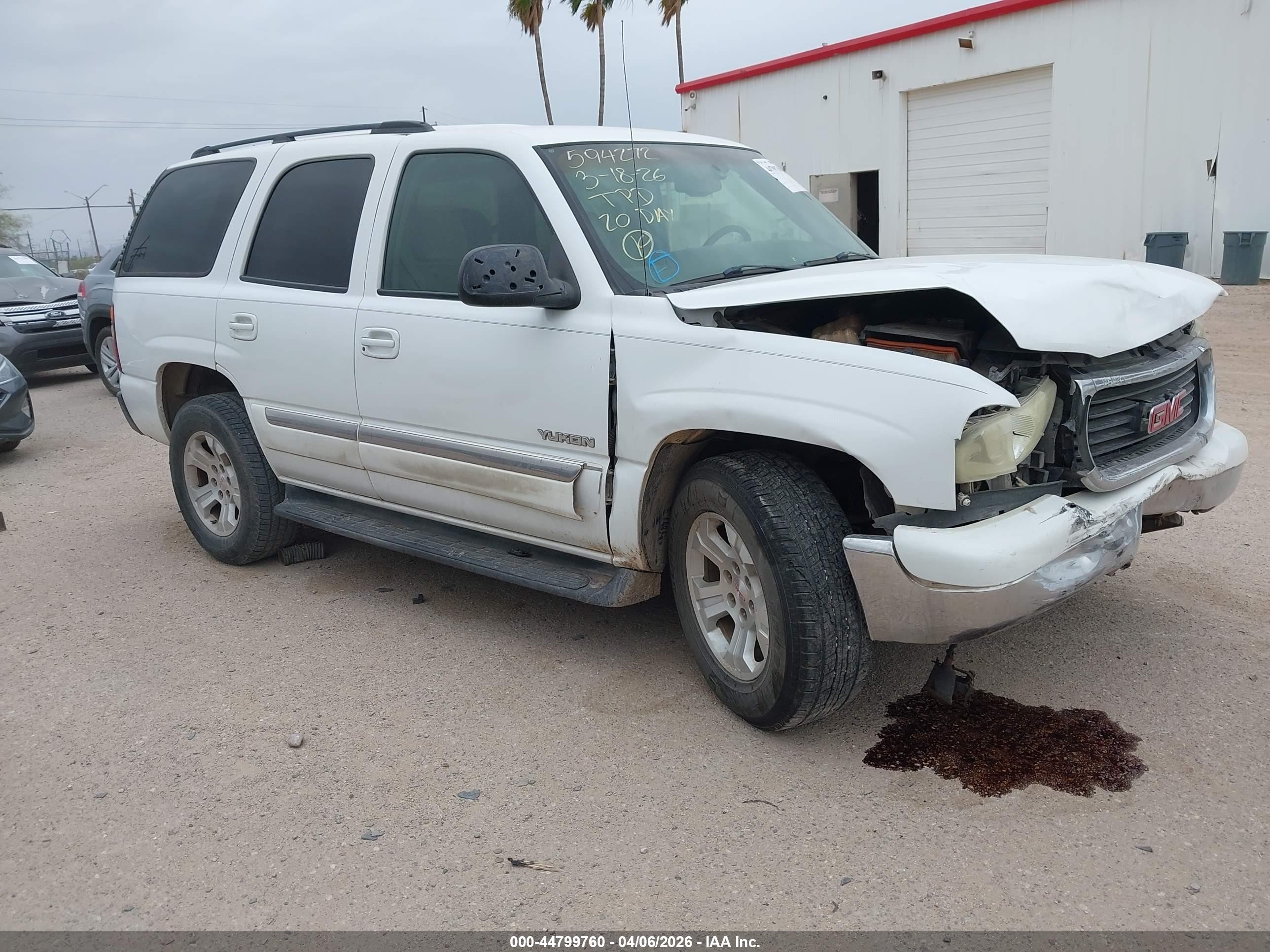 2003 Gmc Yukon Sle White vin: 1GKEC13T23R155629