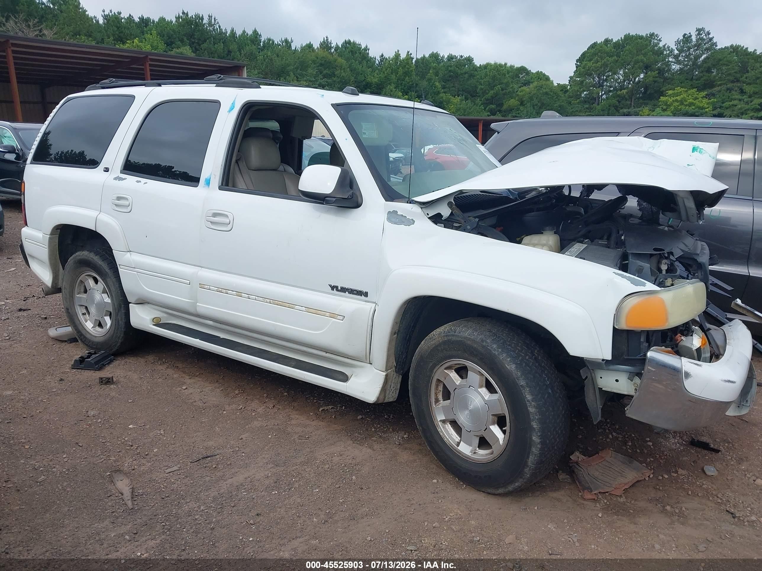 2005 Gmc Yukon Slt White vin: 1GKEC13T25J137827